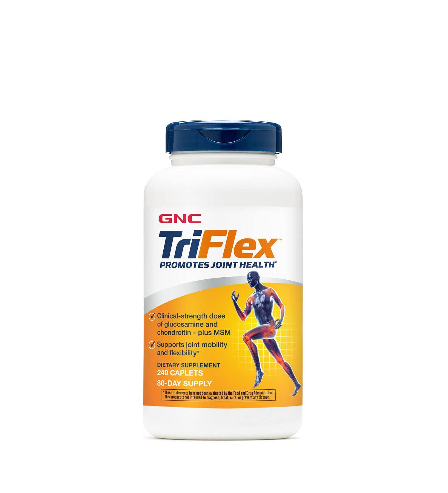 GNC TriFlex Joint Health Supplement | Glucosamine Chondroitin & MSM | Support Mobility & Flexibility | 240 Caplets - Buy Online on GoSupps.com
