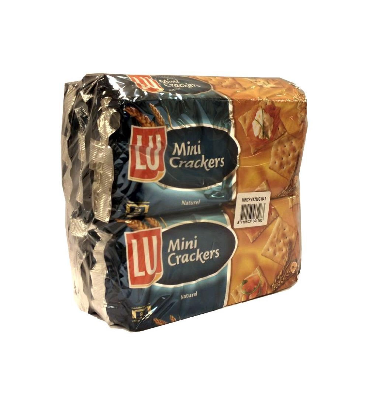 mondelez LU Mini Crackers Natural 250g Pack of 6