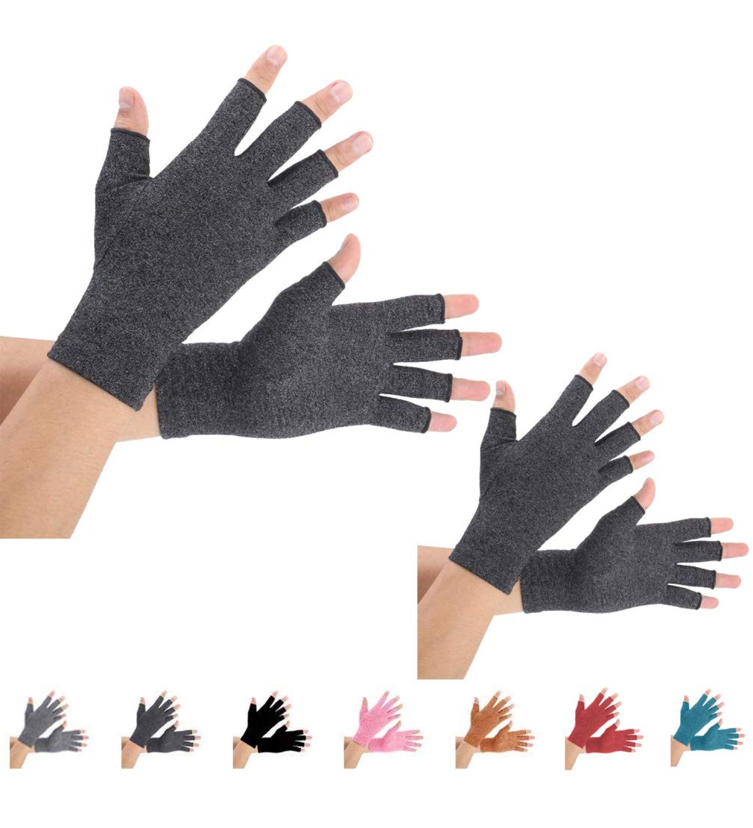 2 Pairs Arthritis Gloves for Hand Pain Relief - Compression & Warmth - S Size Black - Ideal for Rheumatoid Arthritis Carpal Tunnel & RSI - Buy Online on GoSupps.com