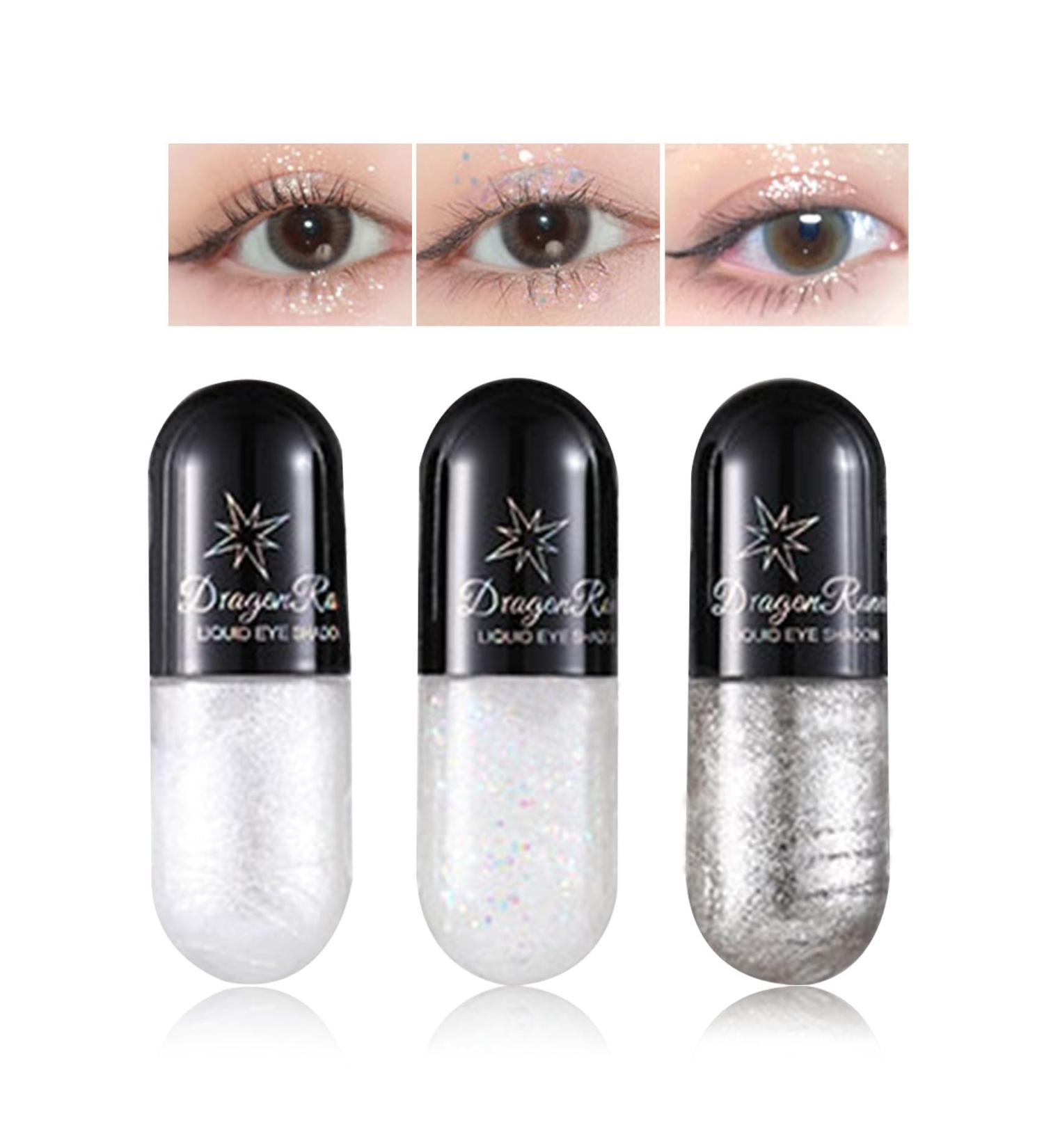Buy CAHIUYOA 3PCS Liquid Glitter Eyeshadow Eyeliner Set - Metallic High Pigment Shiny Makeup for Sparkly Eye Looks - International Shipping Available - Buy Online on GoSupps.com