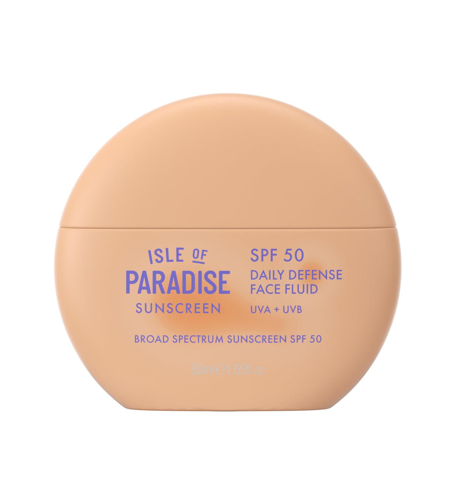 Isle Of Paradise Daily Defense Face Fluid SPF 50 Sunscreen Broad-Spectrum UVA/UVB Protection Lightweight & Non-Greasy Liquid Face Sunscreen for All Skin Types 1.69 fl. Oz - Buy Online on GoSupps.com