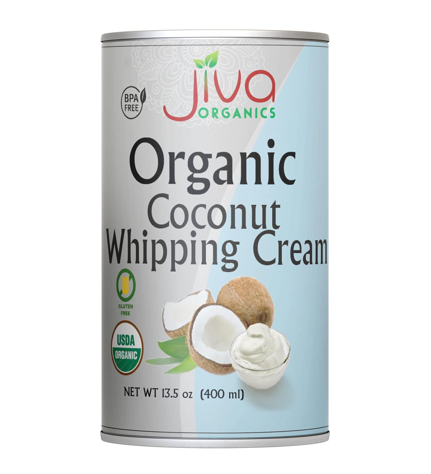 Jiva Organic Coconut Whipping Cream 14oz (Pack of 12) - BPA Free, Vegan, Gluten Free, Non-GMO - Buy Online on GoSupps.com