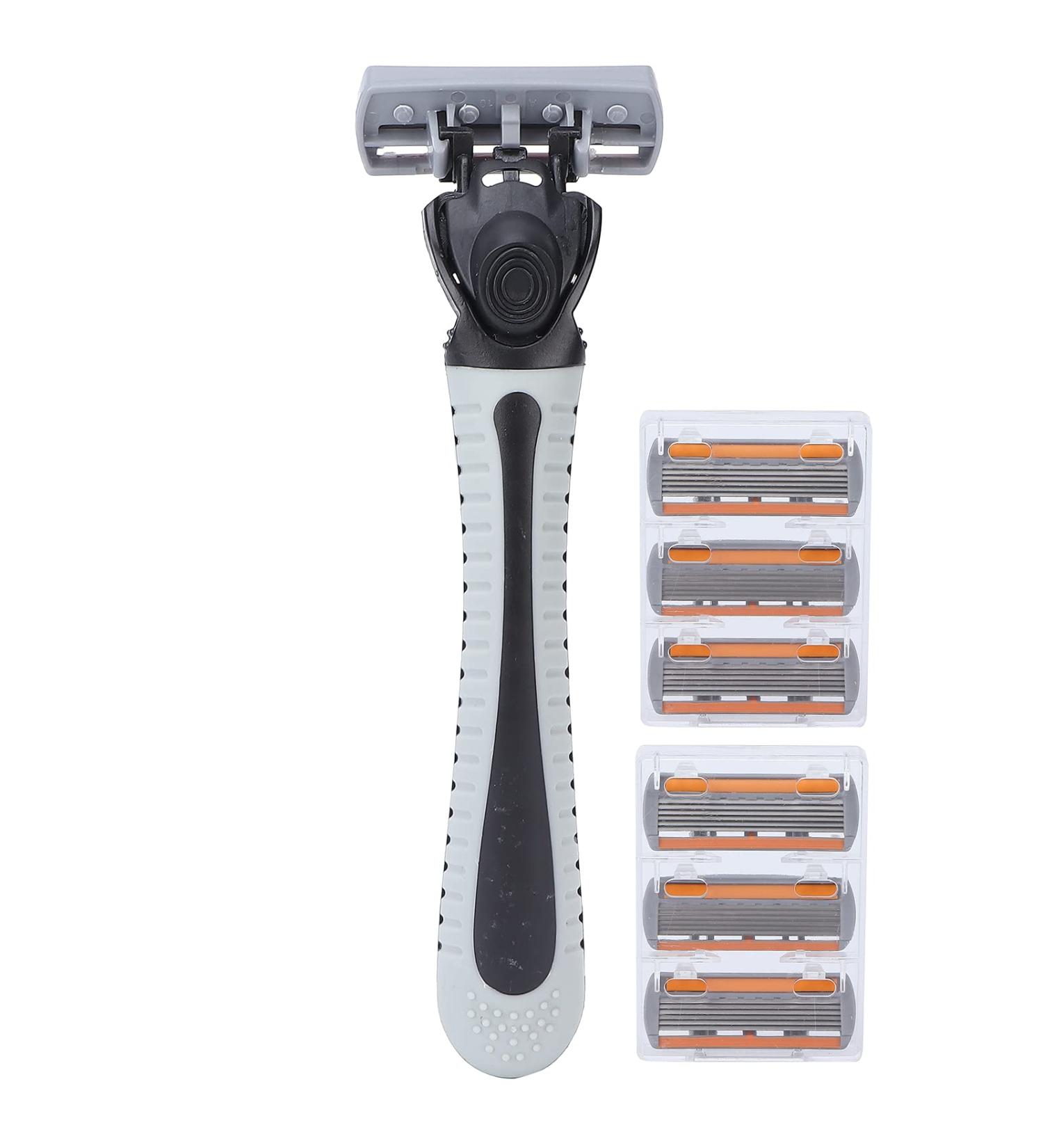 Premium Men's 6-Blade Portable Stainless Steel Razor - Ultimate Shaving Experience - Buy Online on GoSupps.com