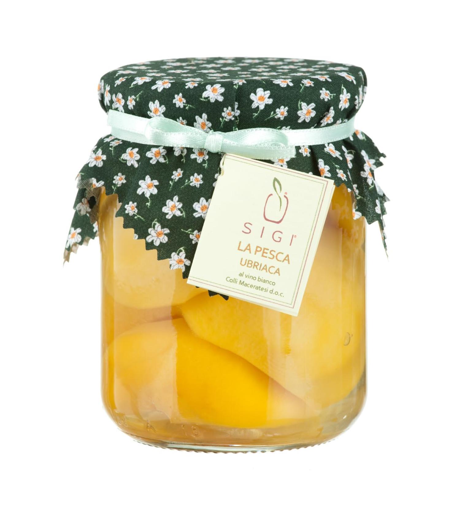 SIGI Azienda Agricola Fruit Box Syruped Peach Drunk Fruit Glass 540g