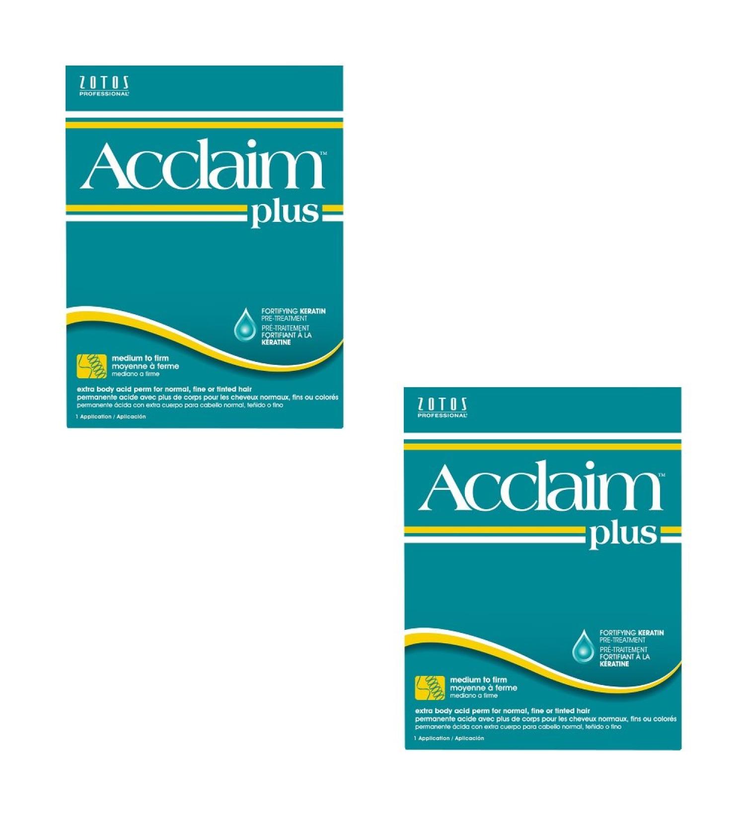 ZOTOS Salon Acclaim Plus Extra Body Acid Perm Normal Fine Hair HP-40721 (2 Pack)