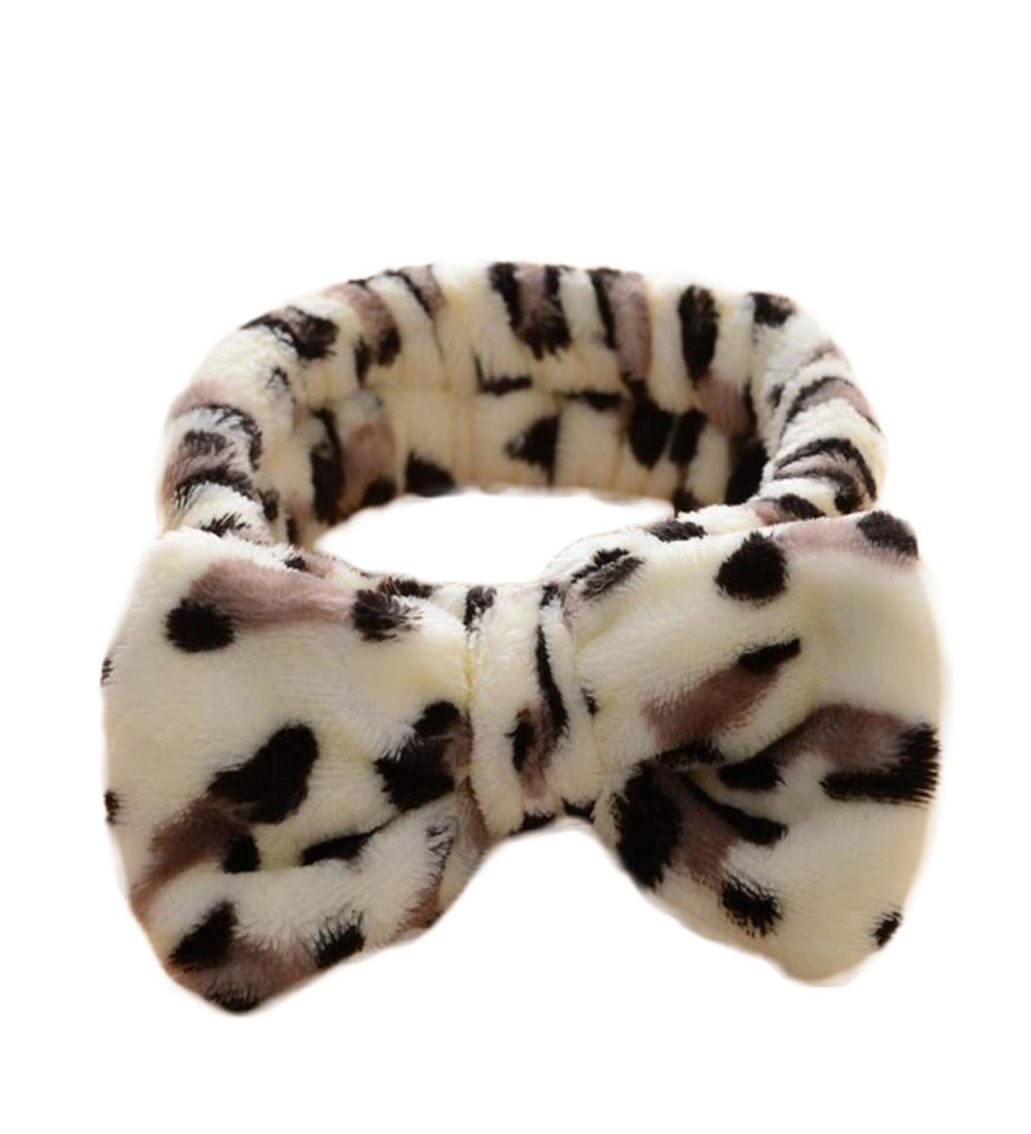 Demarkt Bowknot Hairband | Leopard Makeup & Shower Headband | International Shipping Available - Buy Online on GoSupps.com
