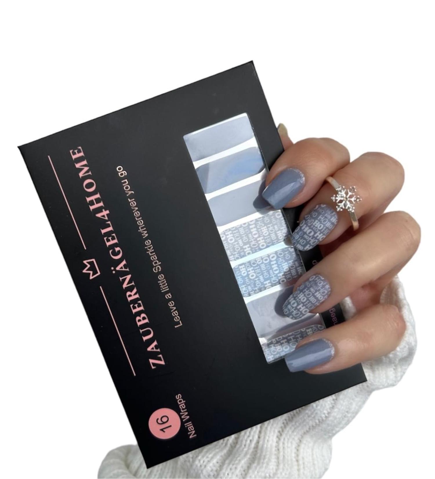 Zaubern gel4Home- Nail foils 16 pieces nail wraps (It s Christmas HoHoHo)