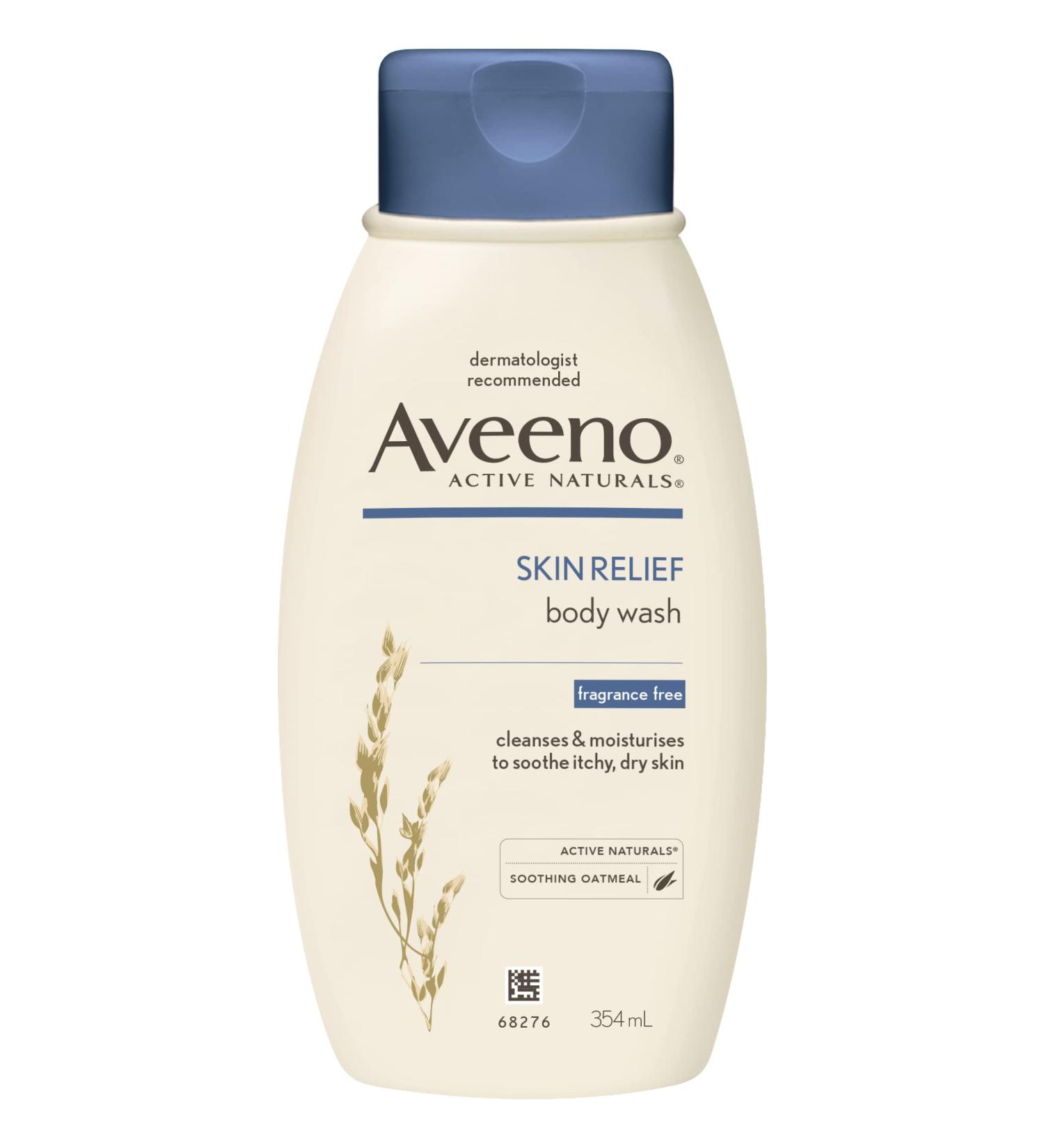 Aveeno Skin Relief Fragrance-Free Body Wash - 12 oz | Soothing & Hydrating - Buy Online on GoSupps.com