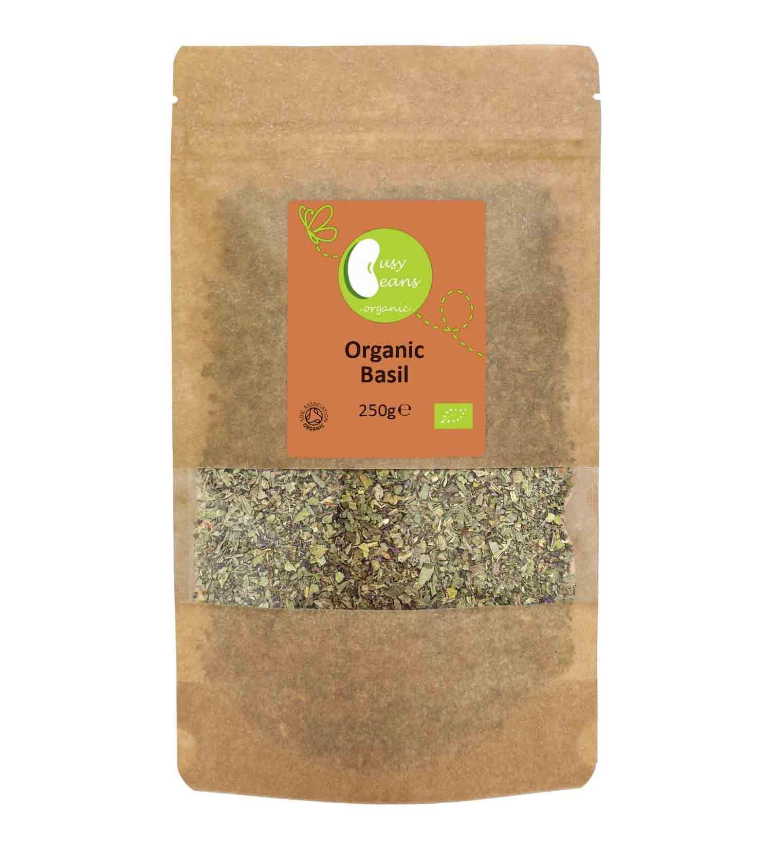 Organic Dried Basil - Certified Organic - by Busy Beans Organic (250g) - Buy Online on GoSupps.com