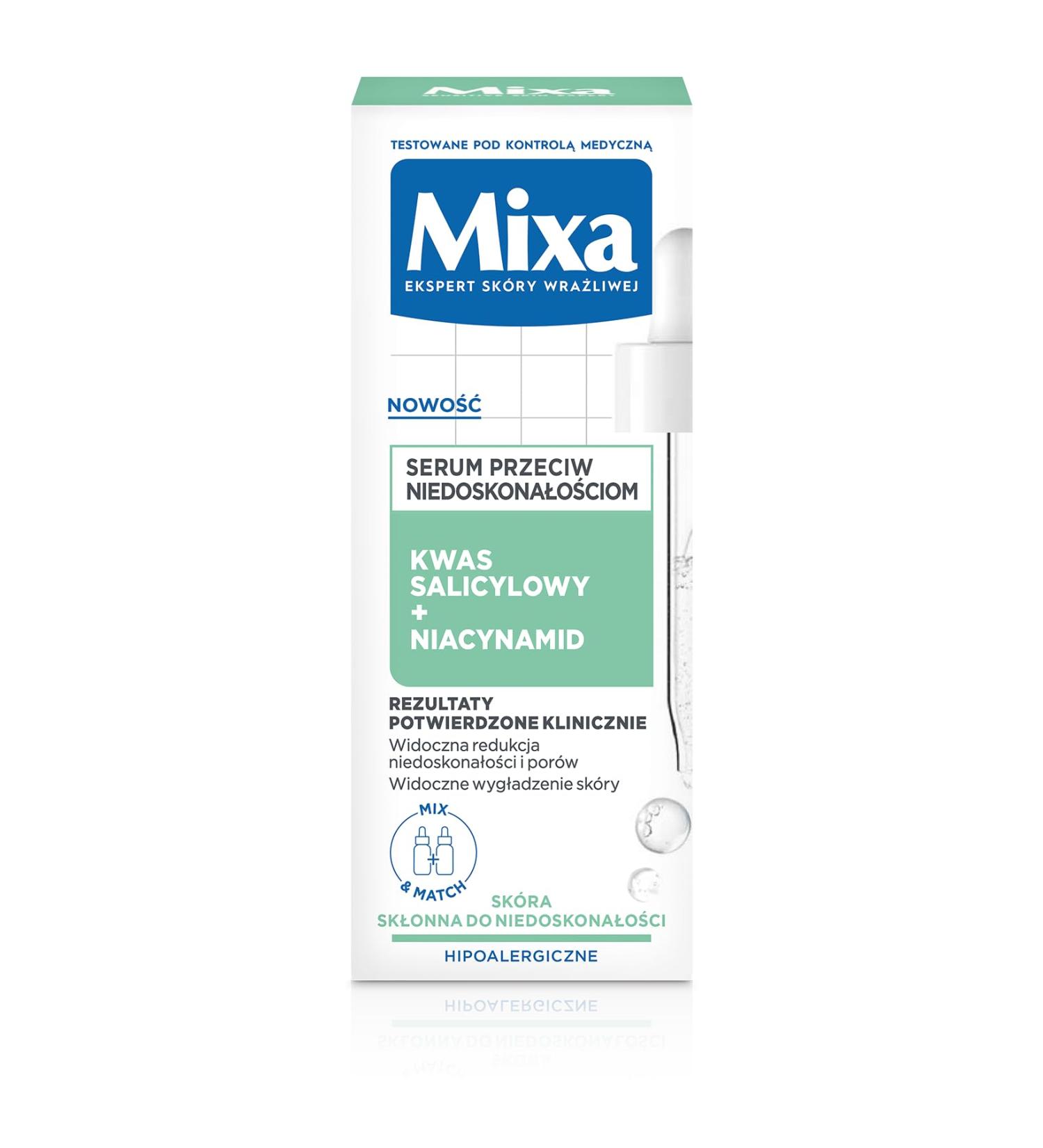 Mixa Anti-Blemish Face Serum Salicylic Acid & Niacinamide - Buy Online on GoSupps.com