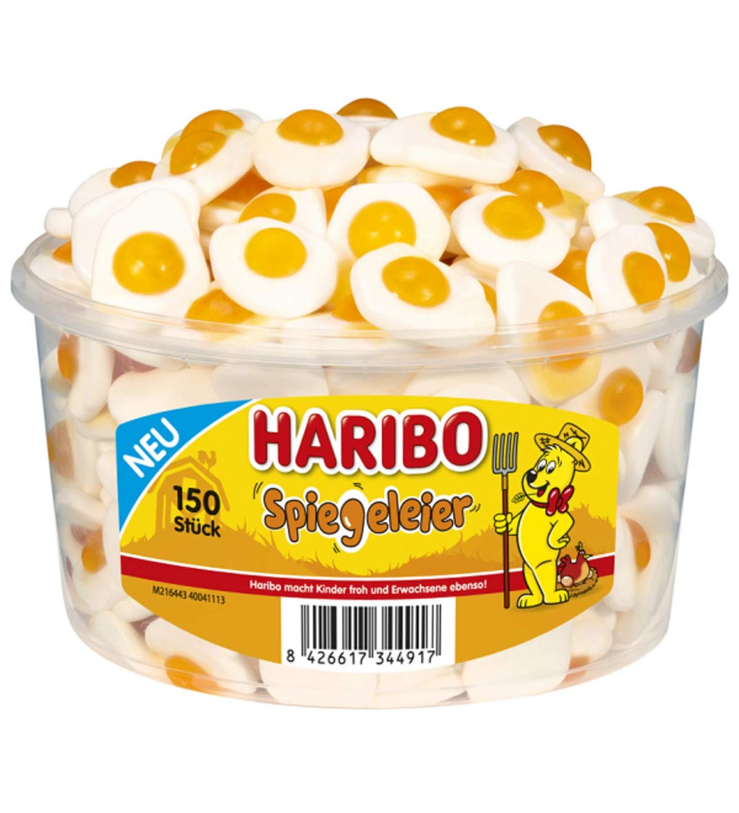 Haribo Œufs au plat boîte ronde 150 pièces 975g