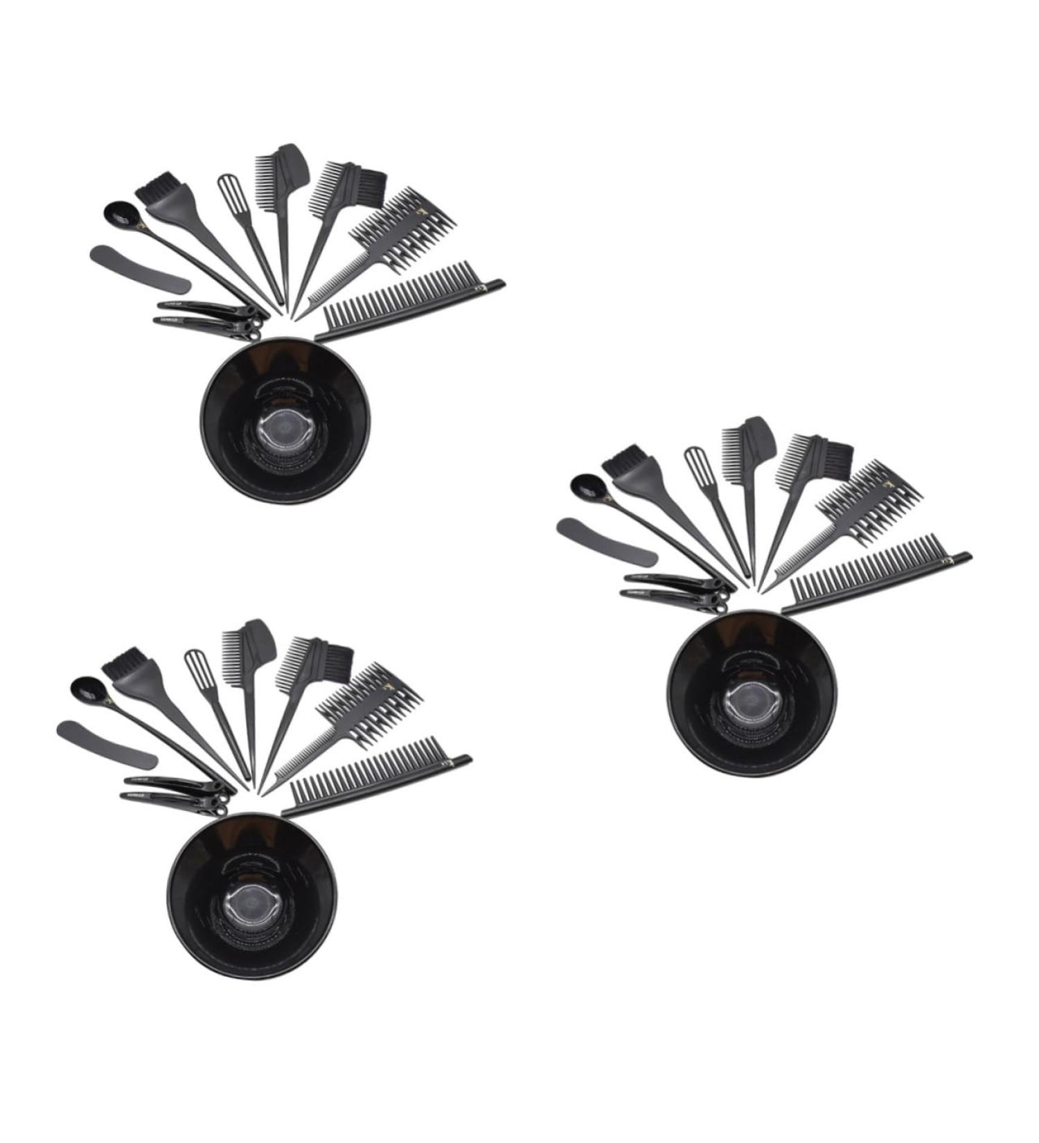 minkissy 3 Sets Hair Coloring Kit Hair Color Mixing Bowls Hair Dye Dyeing Bowl Hair Comb - Buy Online on GoSupps.com