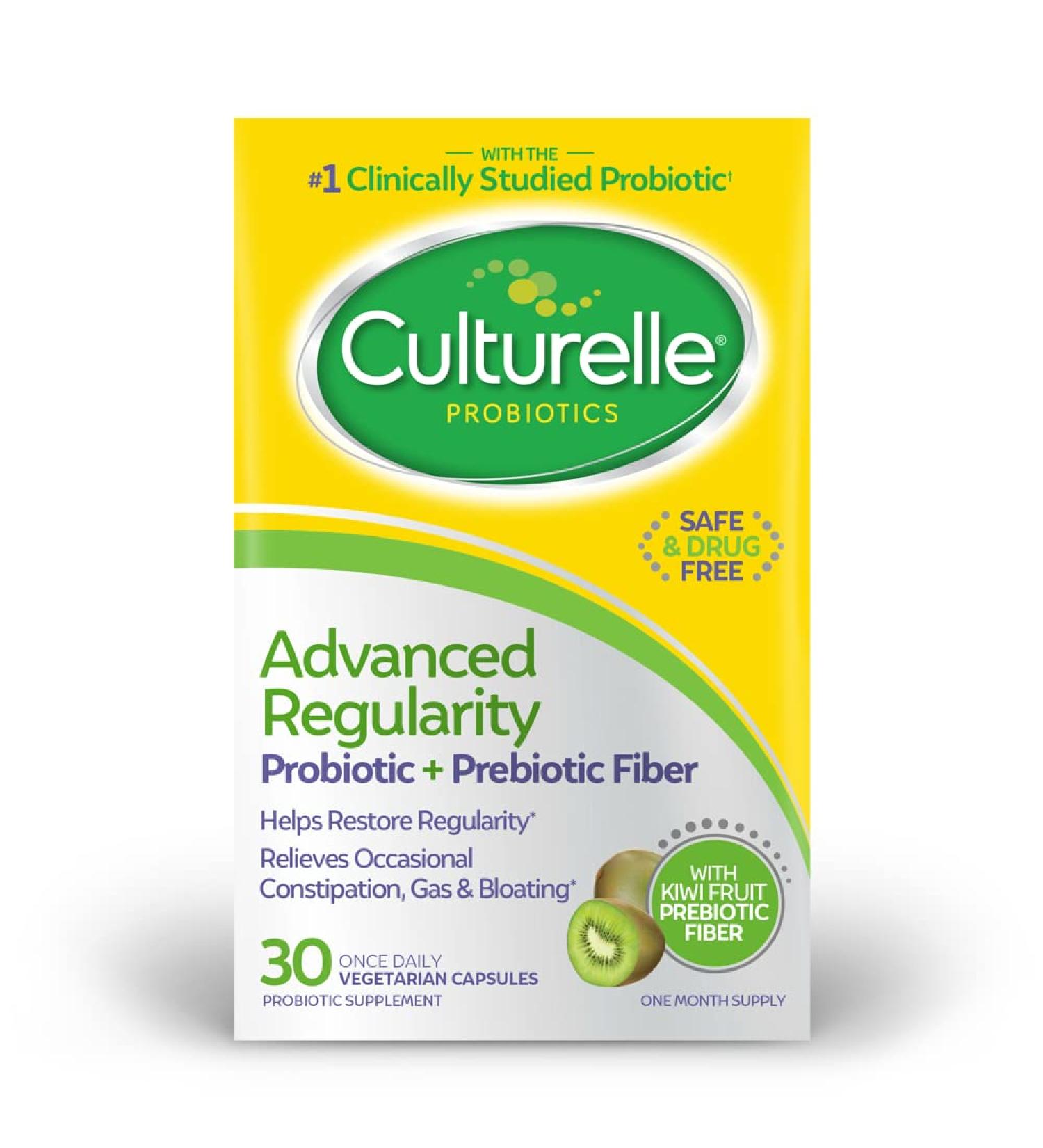 Culturelle Advanced Regularity Probiotic for Men & Women - 30 Count - Reduces Constipation, Gas & Bloating - Gluten & Soy Free - Non-GMO - Buy Online on GoSupps.com