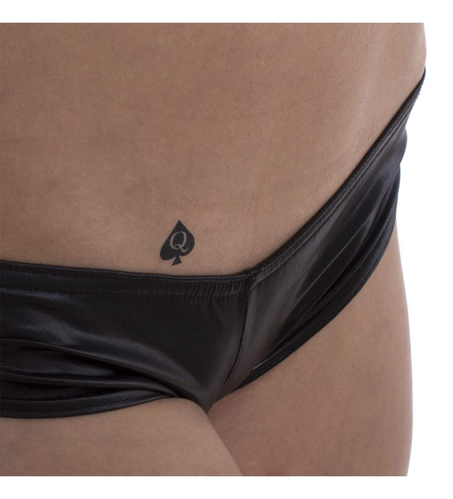 Queen of Spades Mini Tattoo - Black QoS Tattoo for Hotwife & BBC Lovers - Buy Online on GoSupps.com