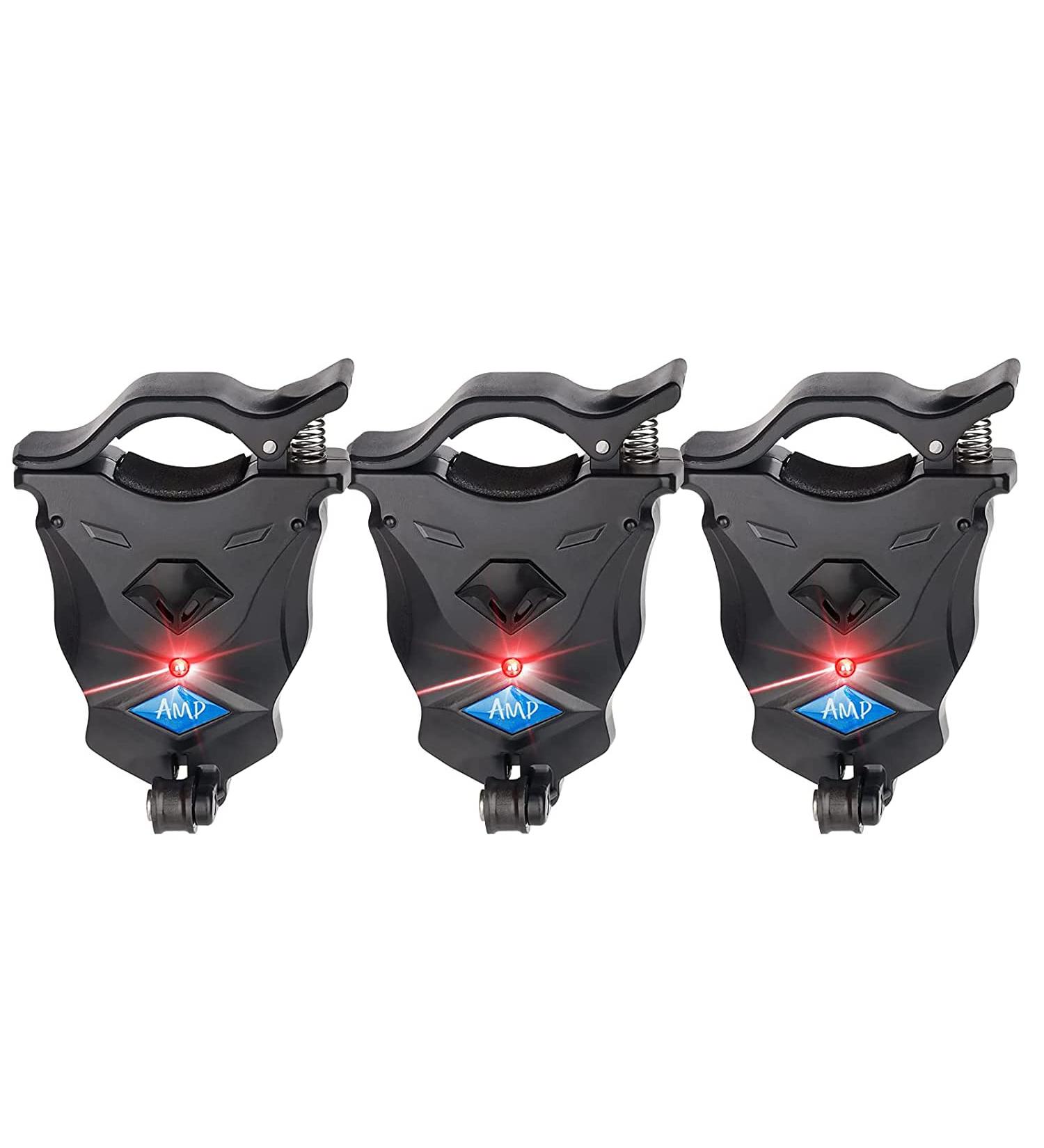 Qualy Fishing Bite Alarm 3PCS - LED Light Electronic Indicator Sound Sensitive Dual Alert Clip On Fishing Rod Bell for Carp Fishing Outdoor Day/Night - Buy Online on GoSupps.com