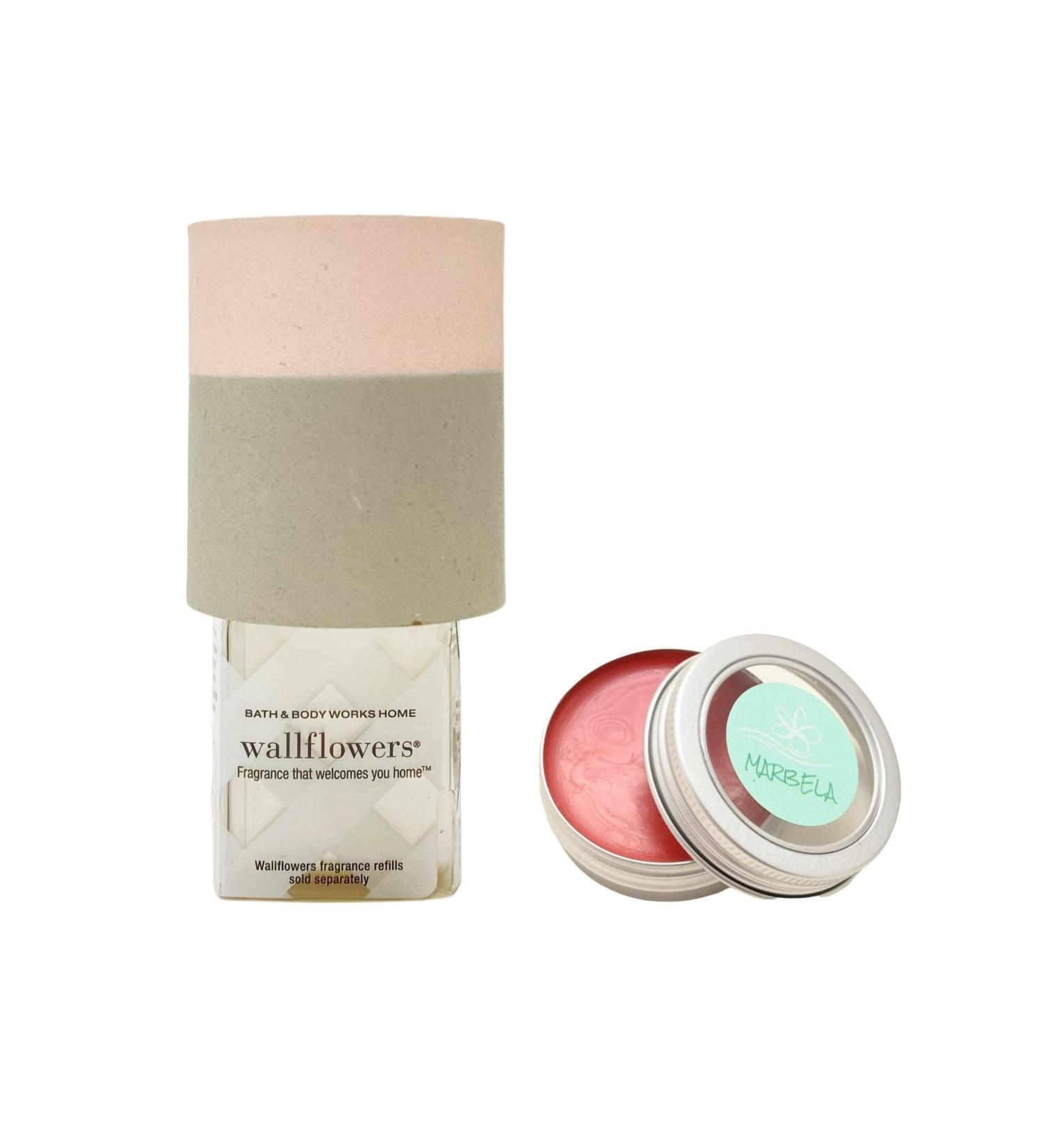 Bath & Body Works Two-Tone Pink and Gray Wallflowers Fragrance Plug and a Strawberry Lip Balm - Buy Online on GoSupps.com
