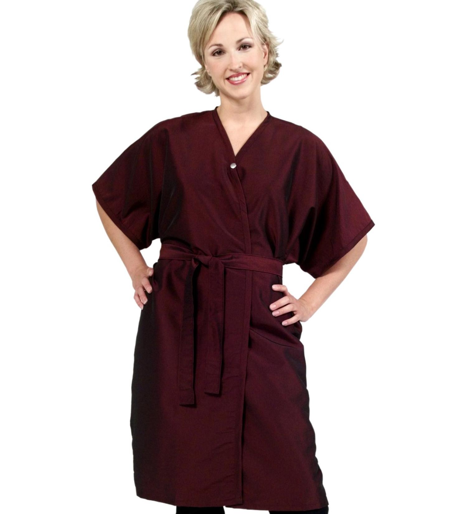 Buy Set of 6 Black Salon Client Gowns | Save $40 on Silkarah Fabric Smocks for Professionals - Buy Online on GoSupps.com
