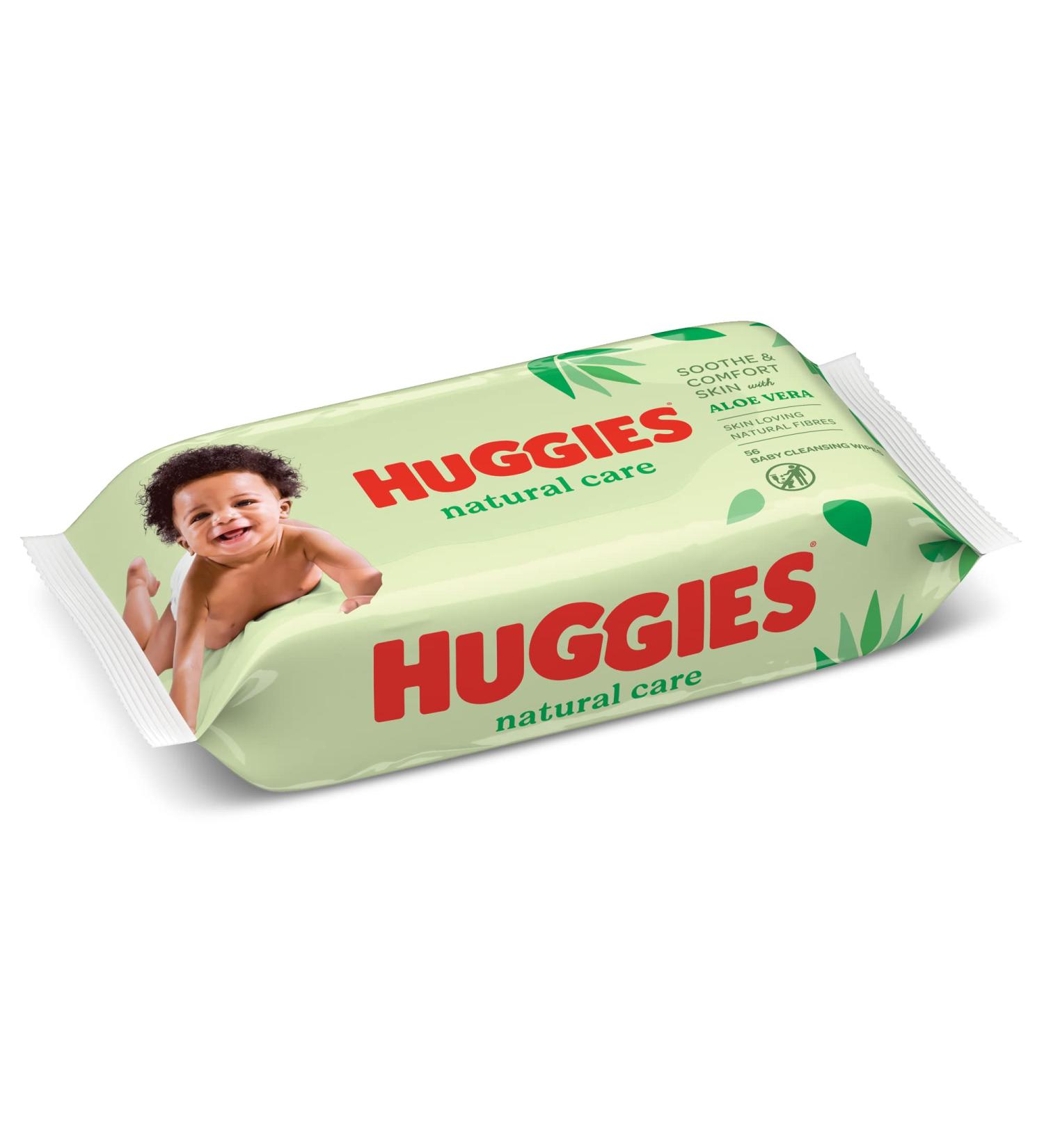 Huggies Natural Care Baby Wipes with Aloe Vera - 56 Ct - Buy Online on GoSupps.com