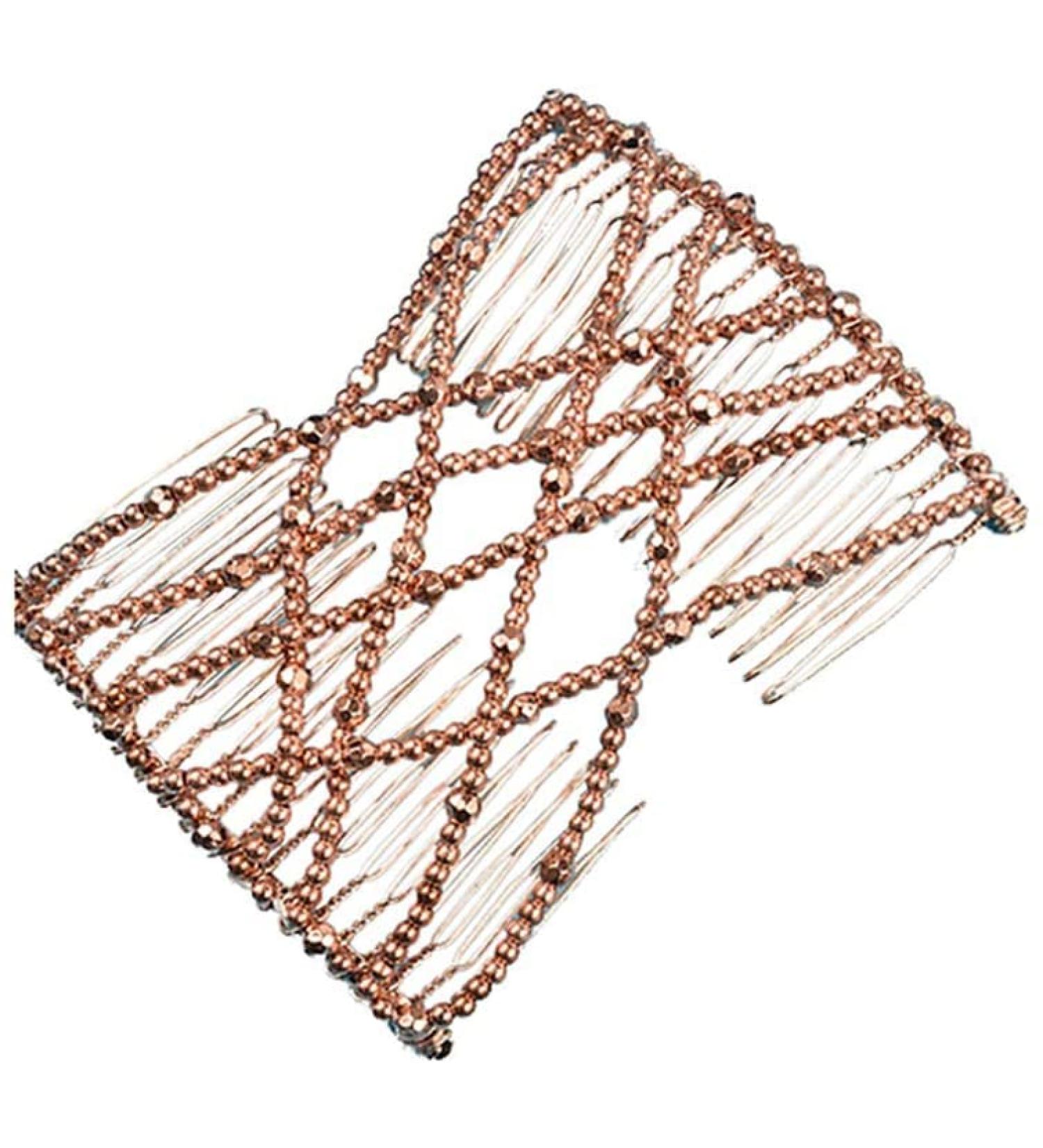 Women Beads Magic Hair Comb Slides Clip Stretchy Hairpins Fashion Hair Styling Accessories Fashion