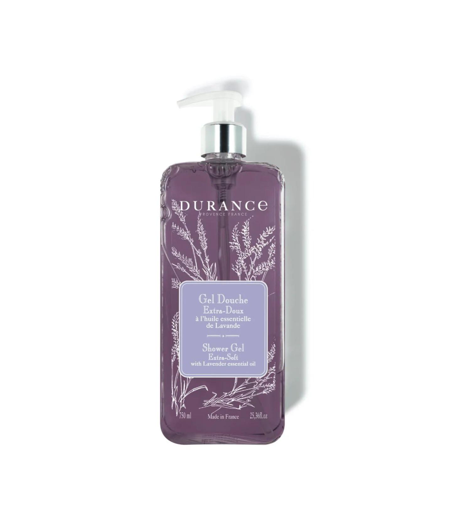 Durance Lavender Marseille Shower Gel 750ml - Body Wash With Almond & Olive Oils - Gently Cleanses Hydrates & Softens Skin - Vegan Friendly - Buy Online on GoSupps.com
