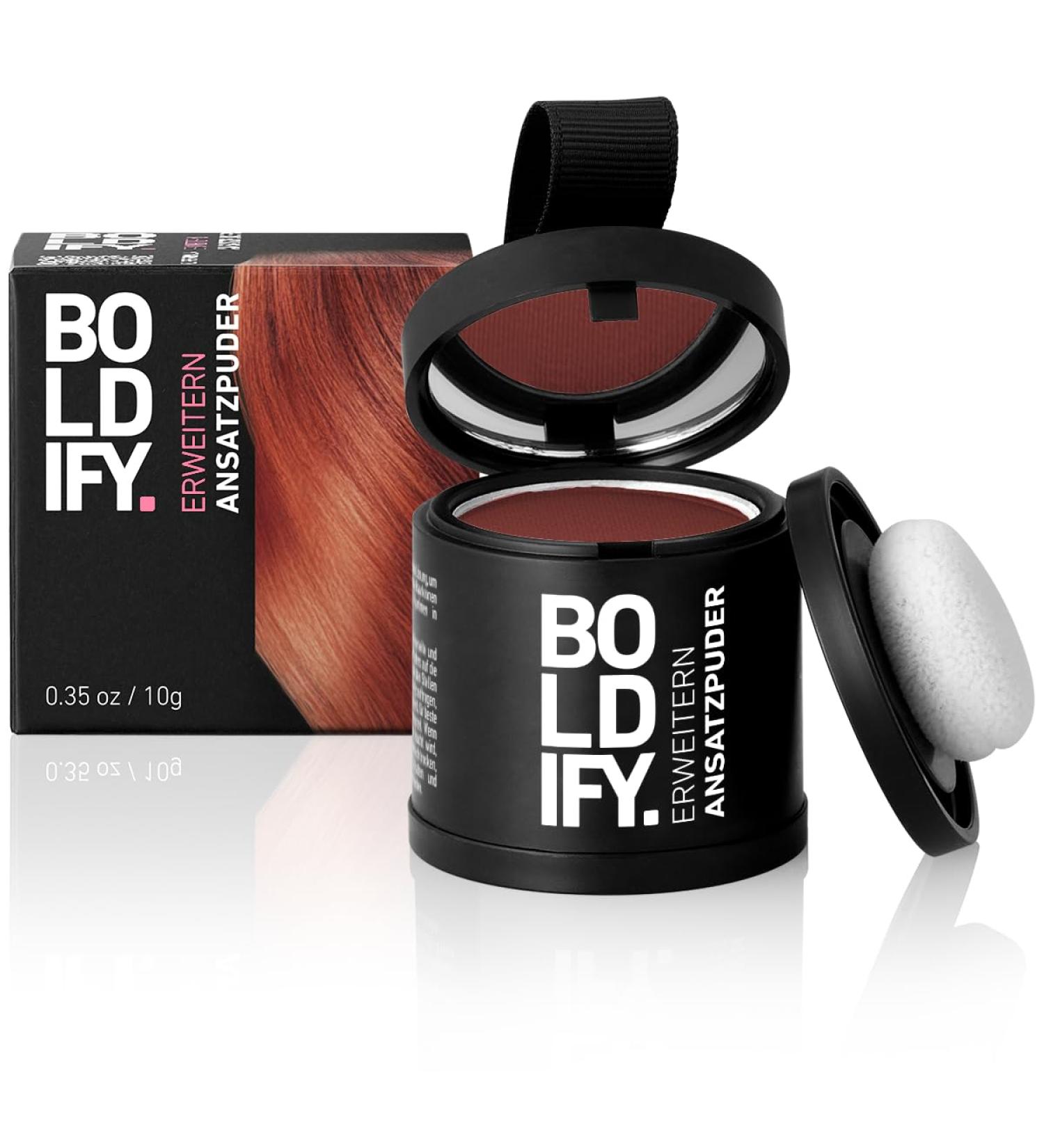 Boldify Approach Powder | Instant Scatter Hair Repair for Thinning & Gray Roots | 48-Hour Formula | Copper Brown 10g - Spread-Free Hair Solution - Buy Online on GoSupps.com