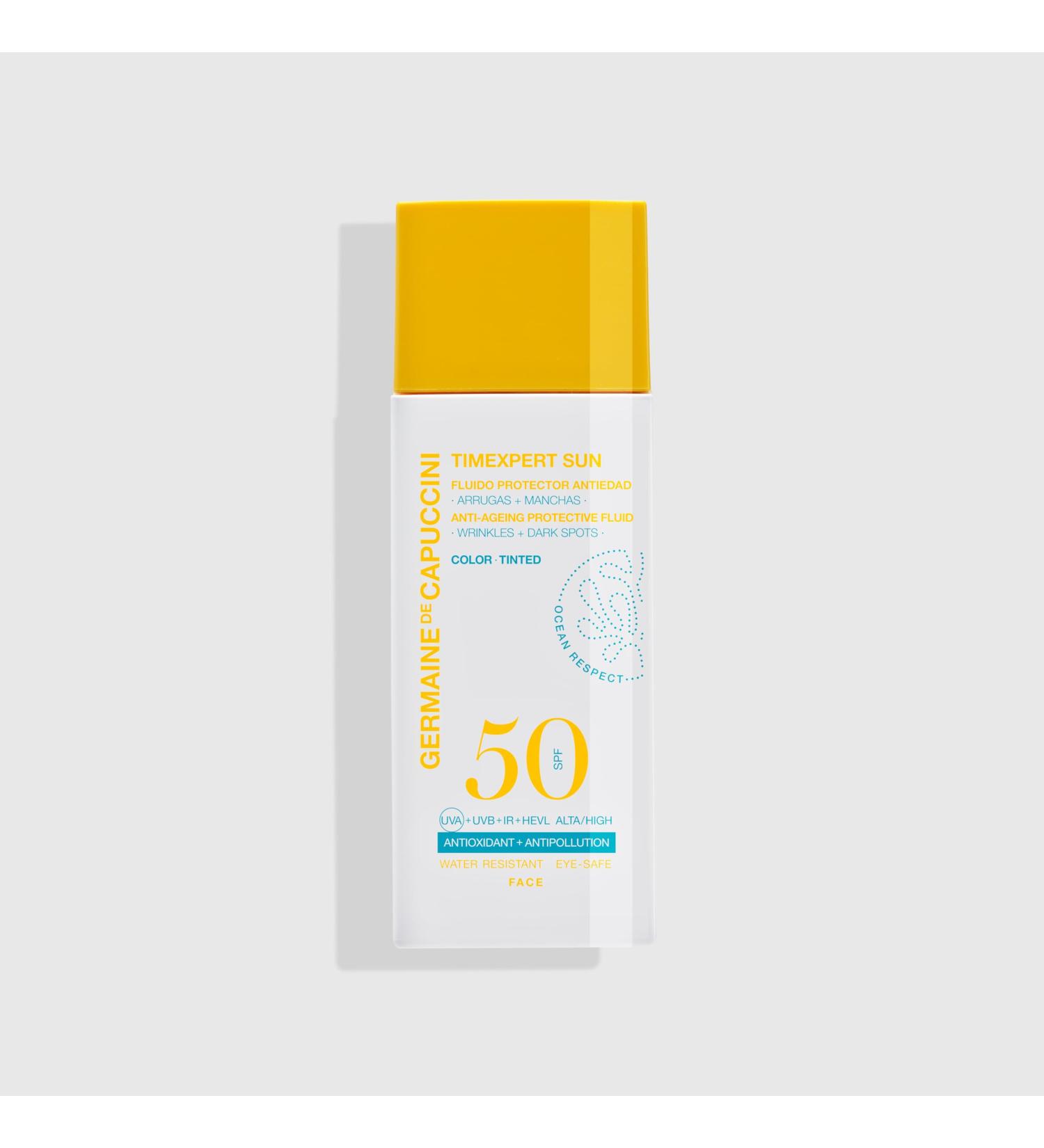 Timexpert Sun. Fluido protector anti-edad SPF50 con color - GERMAINE DE CAPUCCINI