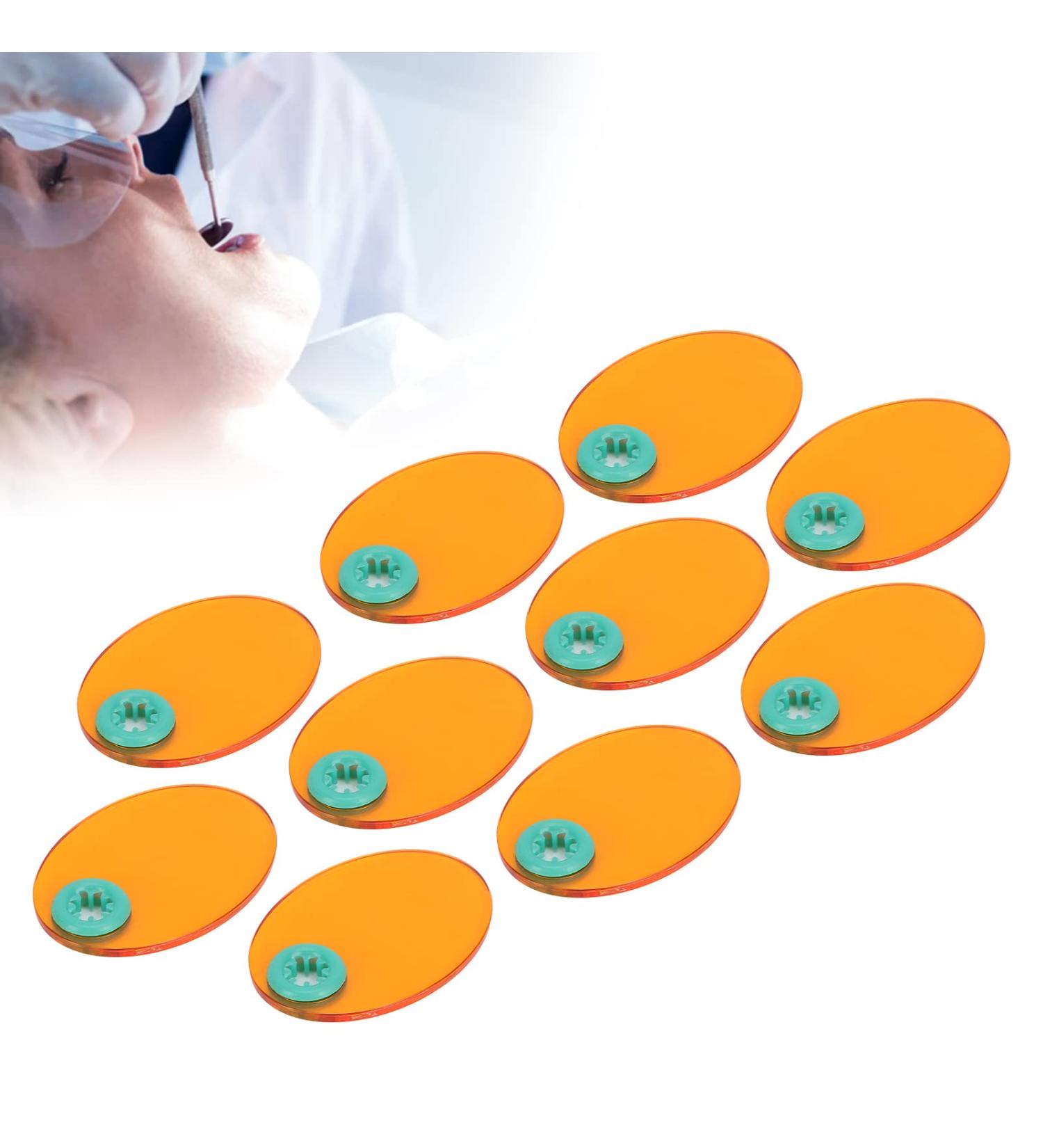 10pcs Light Shading Board - Light Curing Shield Plate for Eye Protection | Premium Instrument Accessory - Yellow - Buy Online on GoSupps.com
