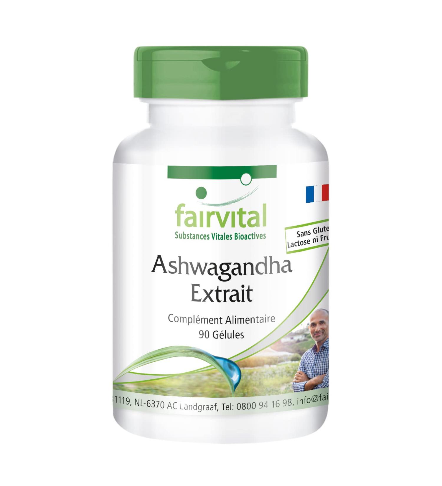 Fairvital | Ashwagandha Extract - extra strong - with 1000mg of Ashwagandha per daily dose - Indian Ginseng - VEGAN - 90 capsules - Buy Online on GoSupps.com