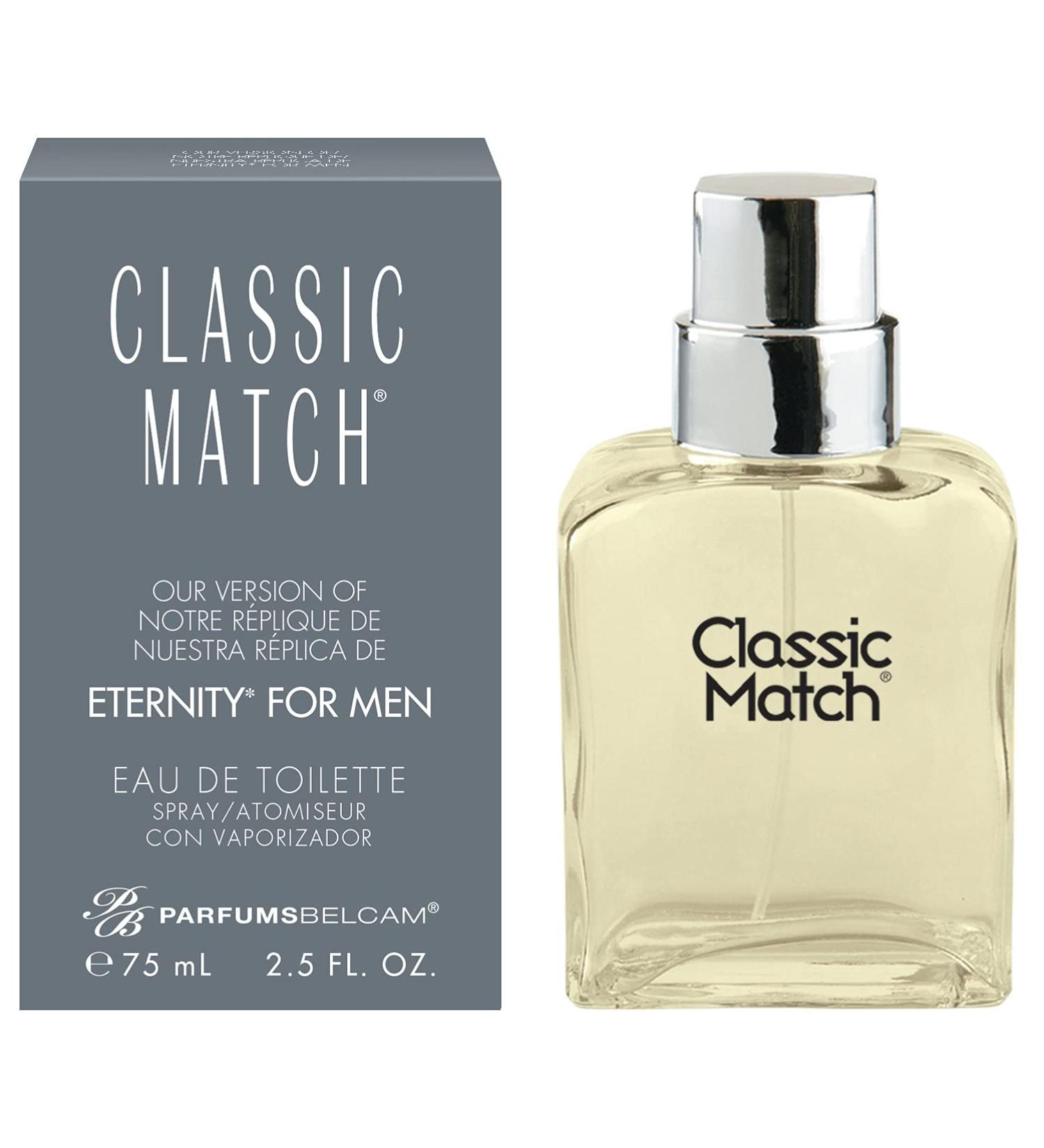 PB ParfumsBelcam Classic Match CM Eau De Toilette Spray Our Version of Eternity for men 2.5 Fl Oz 2.5 Fl Oz (Pack of 1) - Buy Online on GoSupps.com