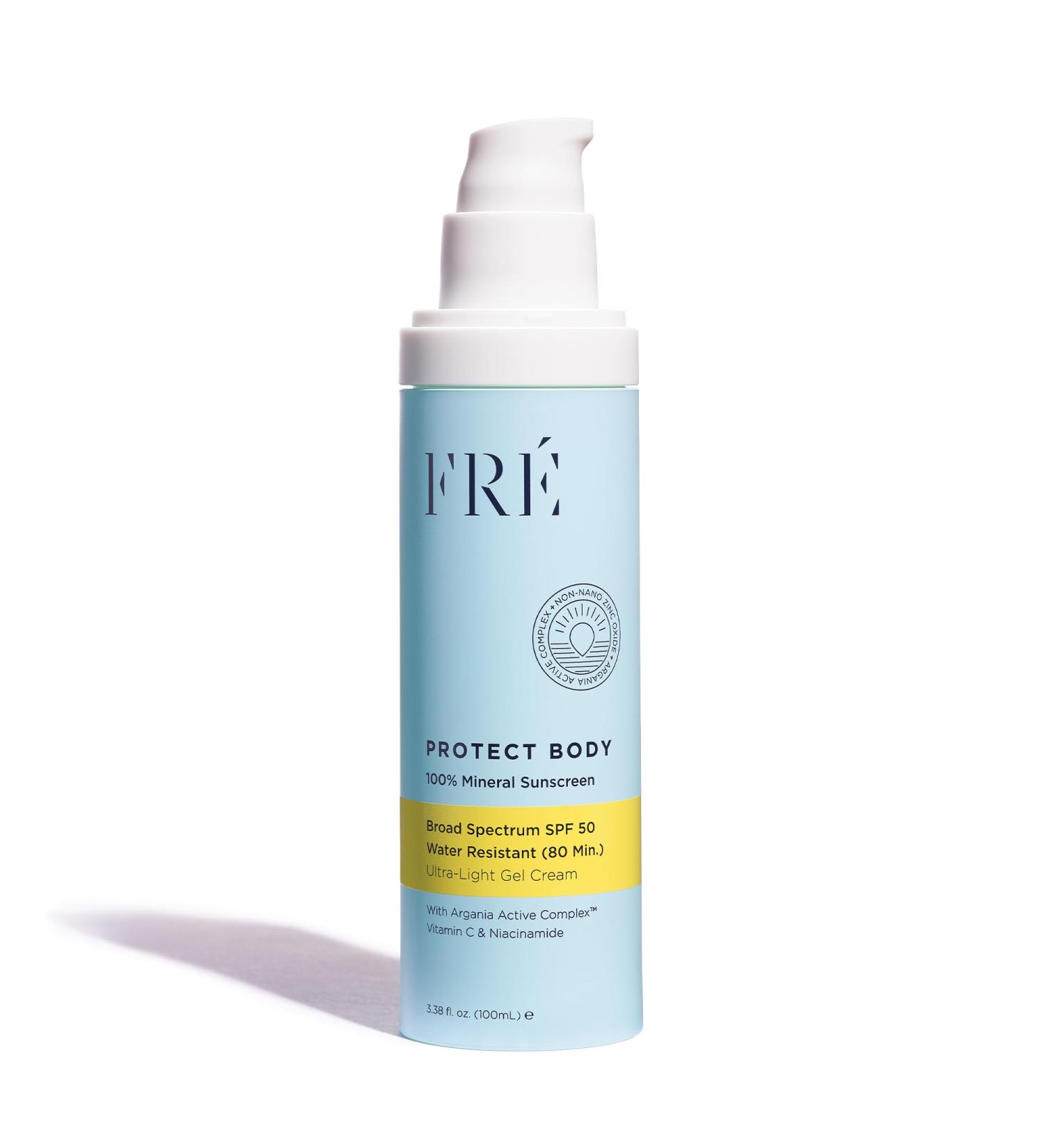 FR Protect Body SPF 50 Ultra-sheer mineral body sunscreen SPF 50, Innovative gel-cream texture absorbs instantly & leaves no white-cast - Buy Online on GoSupps.com