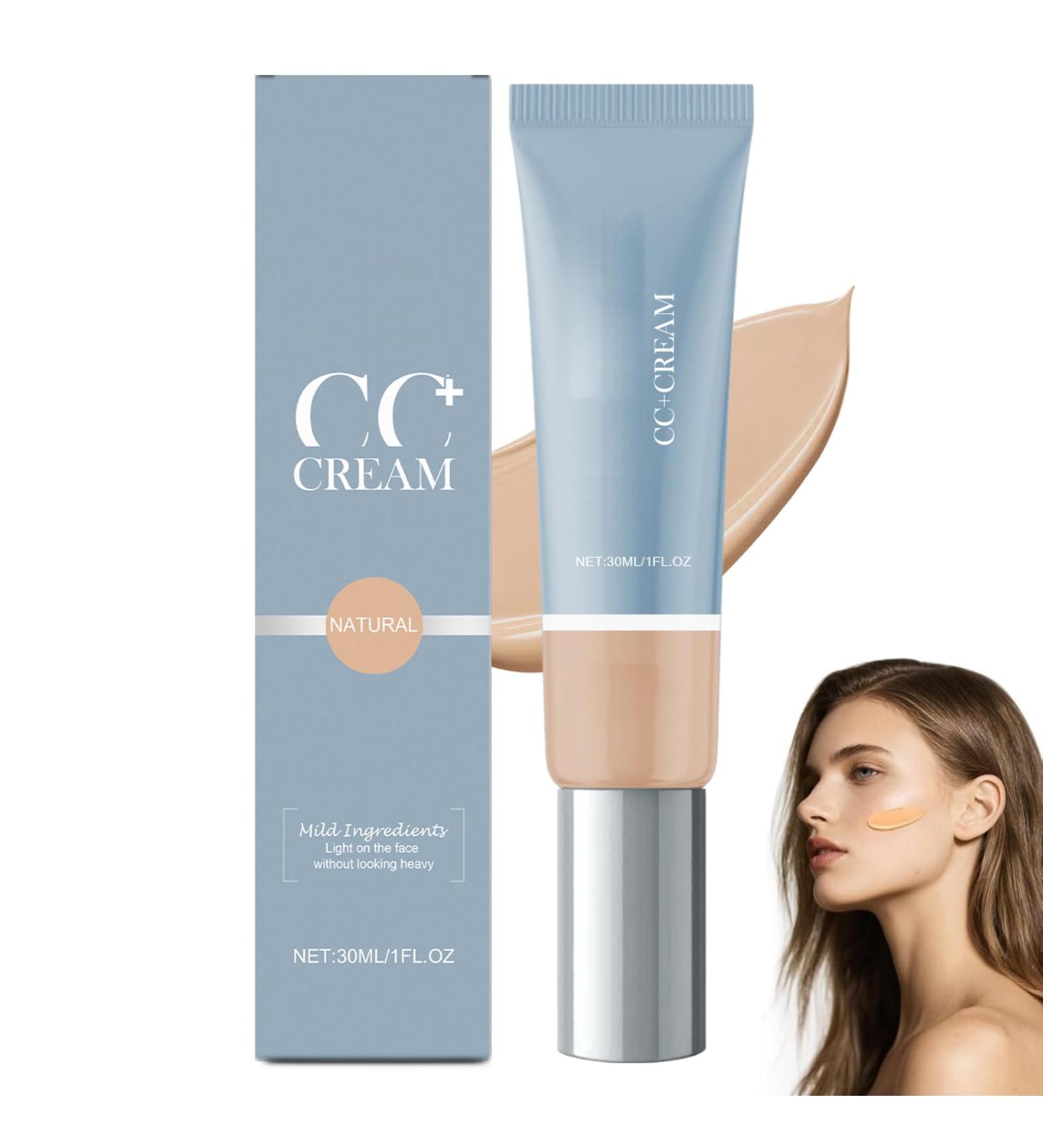 BERALLOYE Cc Cream for Older Women CC+ Cream Foundation Makeup Full-Coverage Foundation Multi-Purpose Facial Concealer Soothes & Hydrates Skin(1 Fl Oz/30ml Natural Color) - Buy Online on GoSupps.com