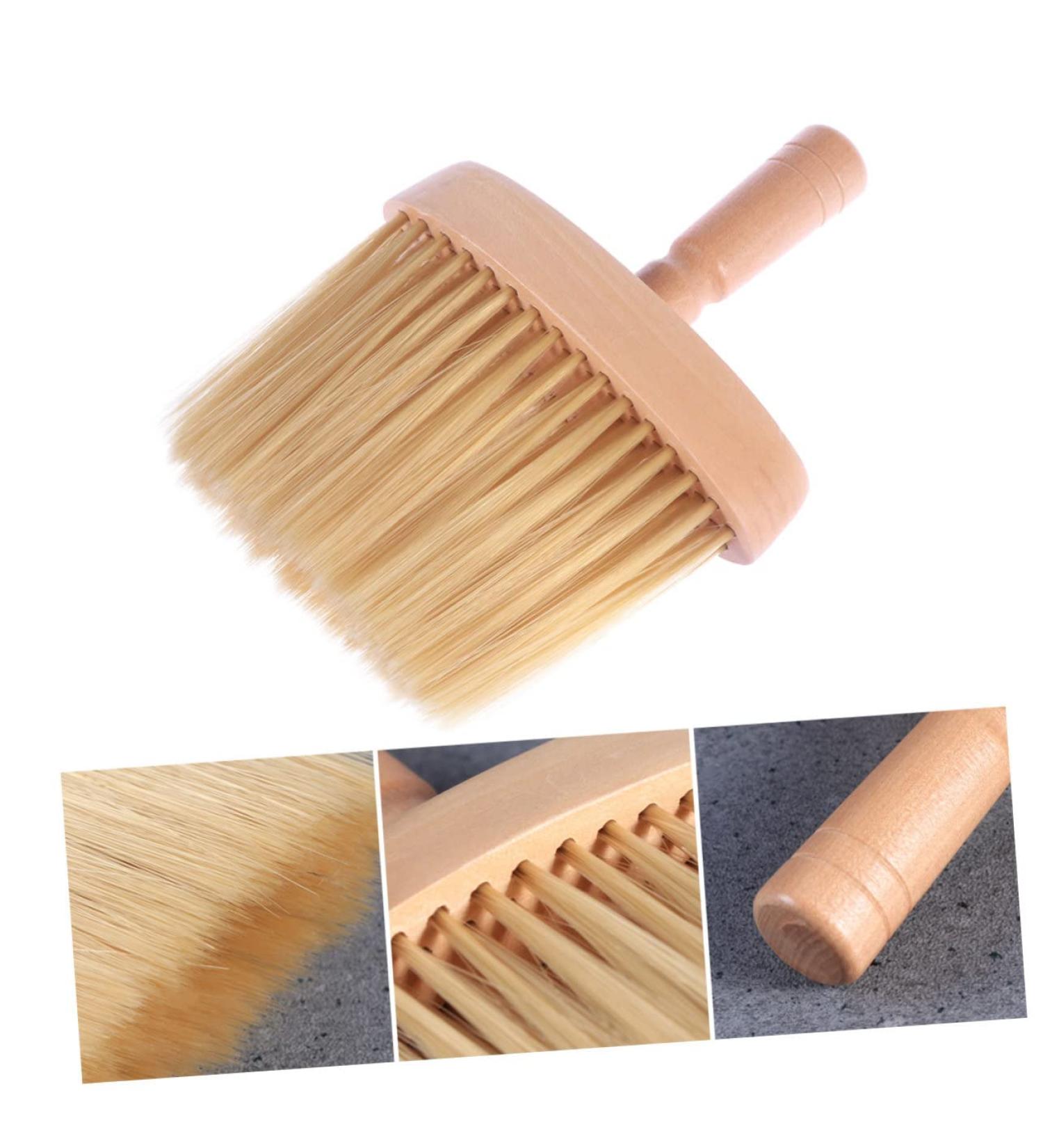 Premium Healeved Men's Shaving Brush & Hair Cleaning Brush | Barber Neck Brush for Salon Quality Clean - Buy Online on GoSupps.com