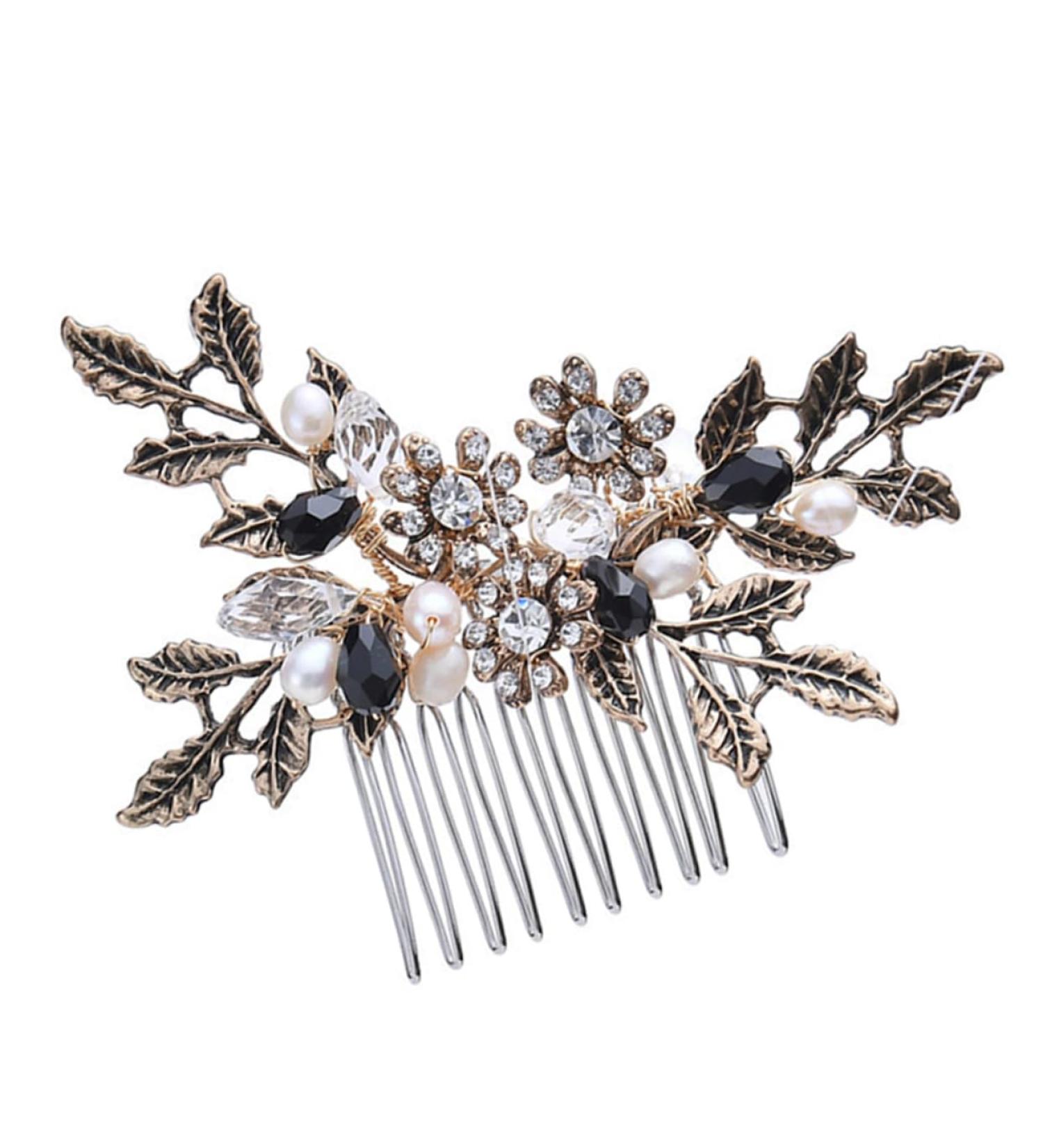 DOITOOL 1pc Bridal Accessories Rhinestone Comb Wedding Hair Comb Pearl Hair Clips Crystal Hair Comb Pearl Clips for Hair Bridal Hair Comb Wedding Hair Clips Bride Hair Accessories Fashion - Buy Online on GoSupps.com