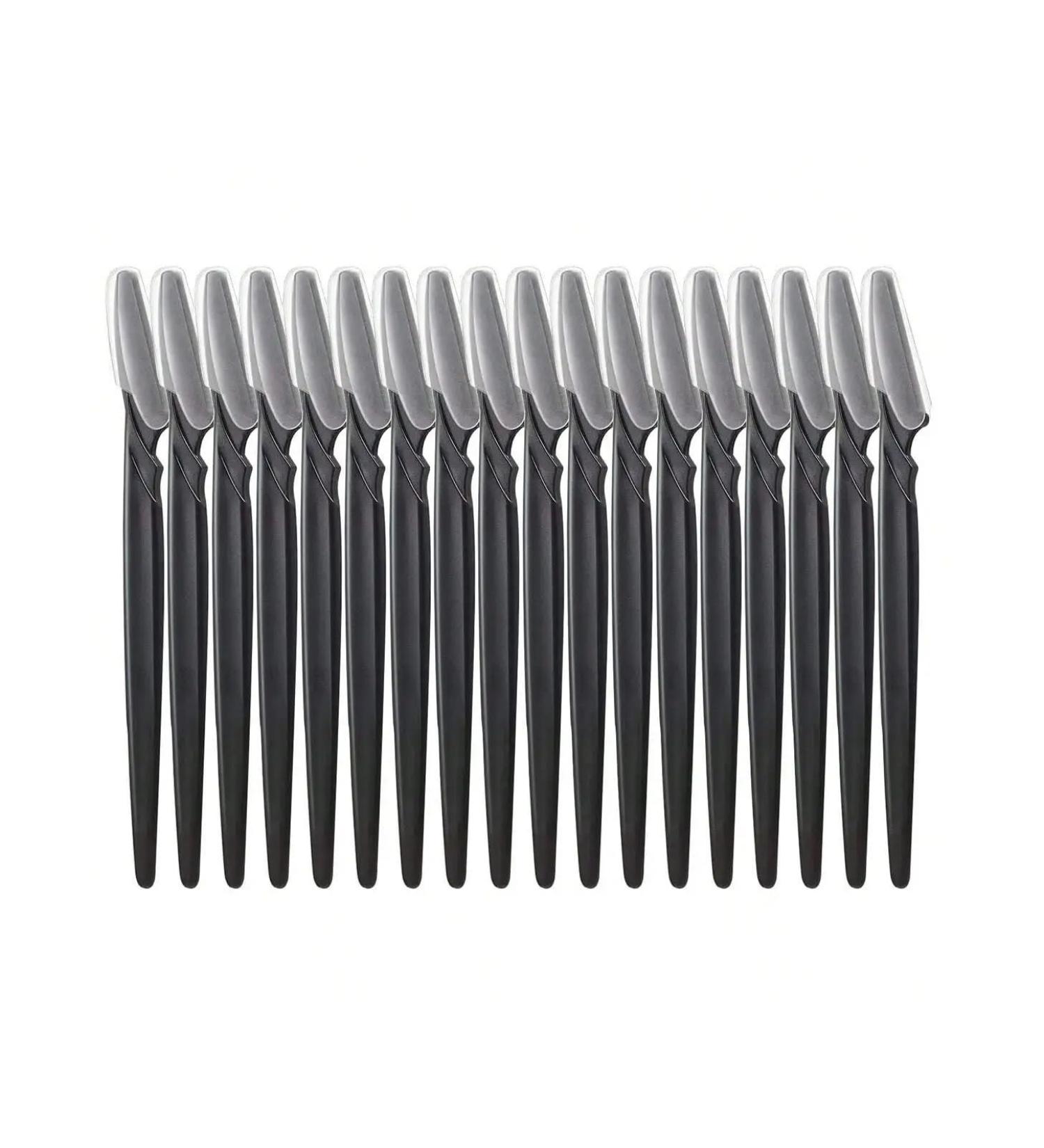 18pcs Black Eyebrow Trimmer Set | Anti-Scratch Blades for Precision Grooming | International Shipping Available - Buy Online on GoSupps.com