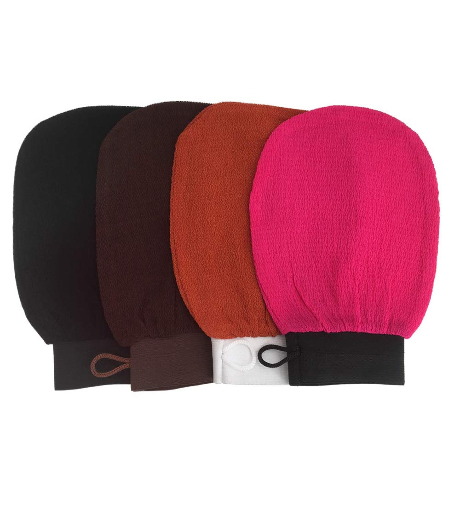 BiJun Exfoliating Glove Moroccan Kessa Scrub 4-Pack - Deep Exfoliating Mitt for Body Skincare at Home - Buy Online on GoSupps.com