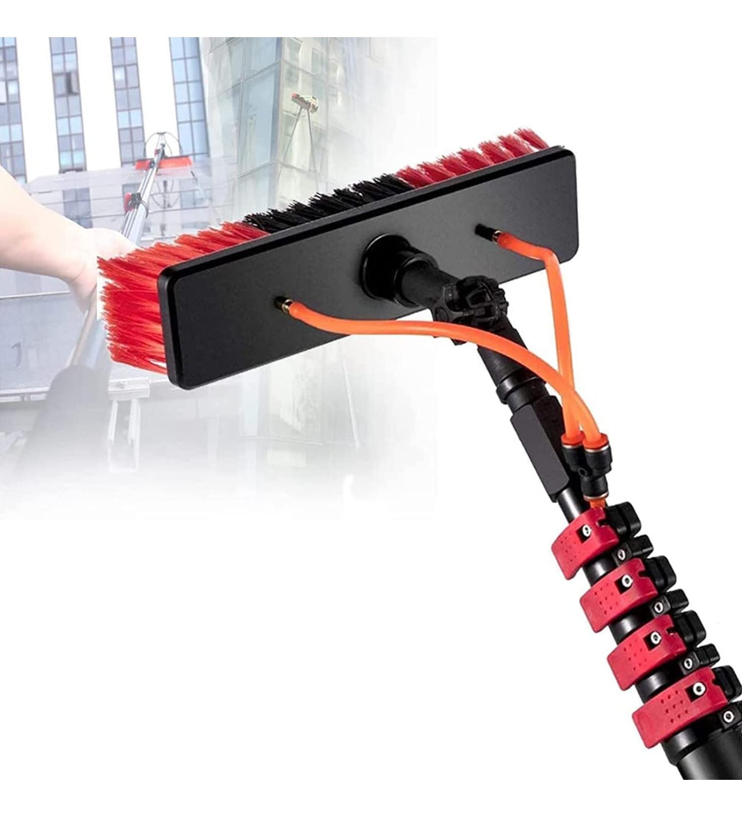 Telescopic Water Fed Pole Outdoor Window Cleaning System Telescopic Cleaning Brush with 65 Feet Hose Car Glass Washing Equipment Tool Extension Pole Water Spray Washer 50cm Brush Head 18FT / 5.4 M 18FT / 5.4 M 50cm brush head - Buy Online on GoSupps.com