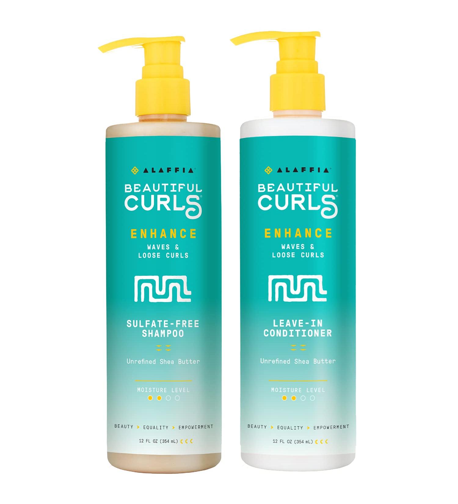 Alaffia Beautiful Curls Shampoo & Leave-In Conditioner | Curl Enhancing Hydrating Scalp Soothing - 12 Oz Each - International Shipping Available - Buy Online on GoSupps.com