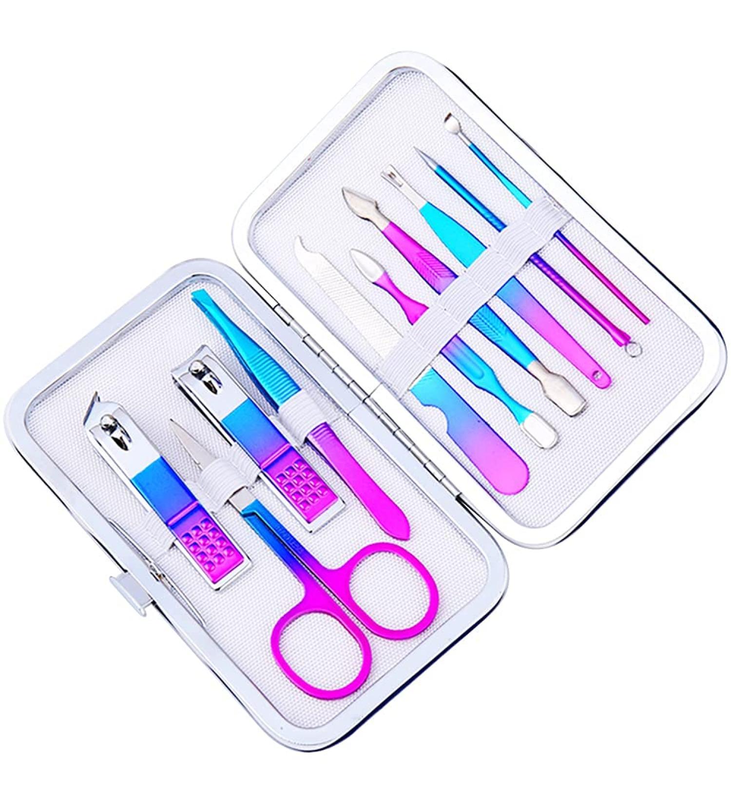 VBoo Manicure Nail Kit - 10 in 1 Nail Clipper Set for Men and Women, Personal Care Grooming Kit for Travel or Home - Perfect Christmas Gift - Buy Online on GoSupps.com