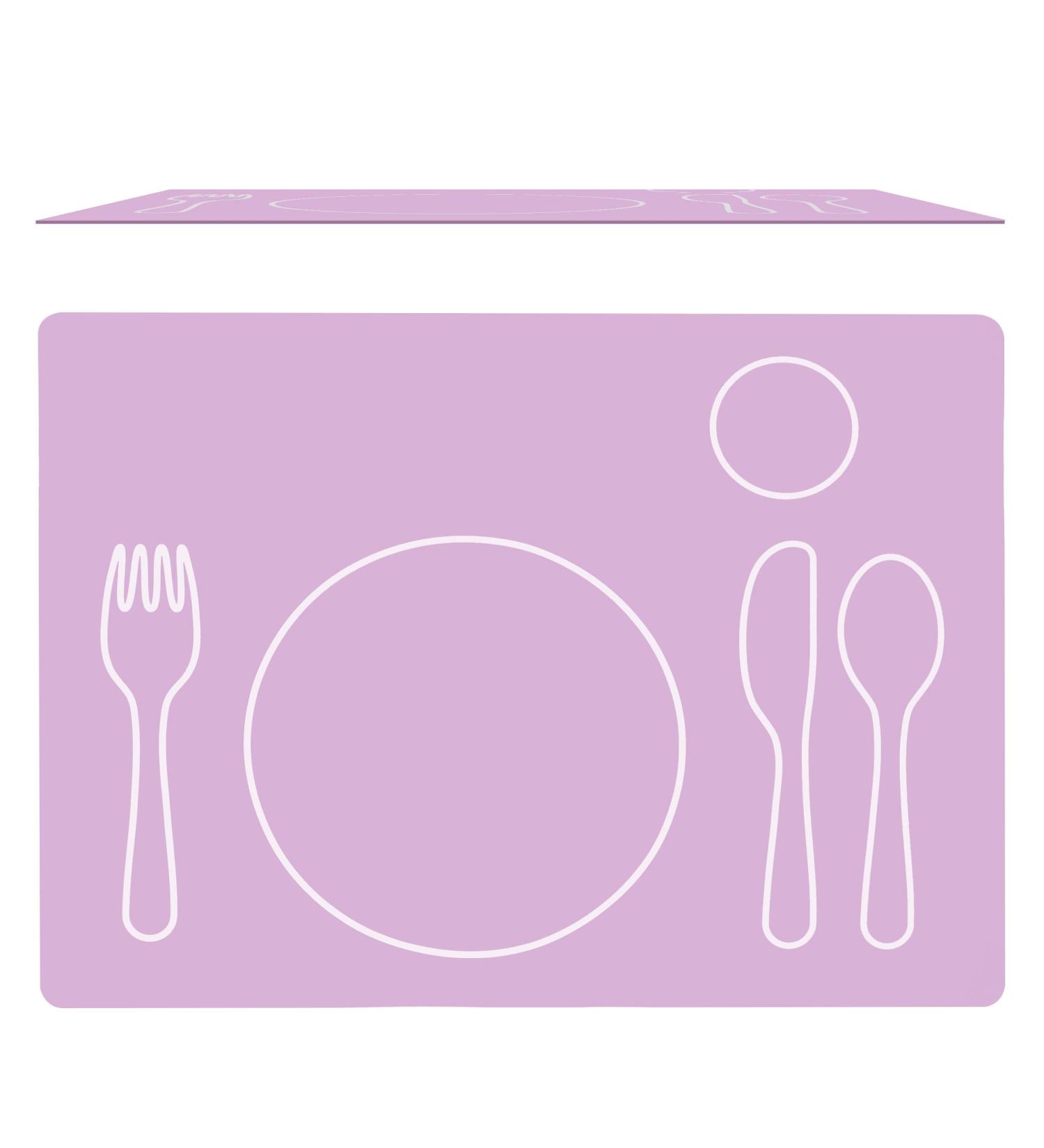 Montessori Toddler Silicone Dining Mat - Non-Slip & Easy-to-Clean Lilac Practical Life Mat for Kids House - Buy Online on GoSupps.com