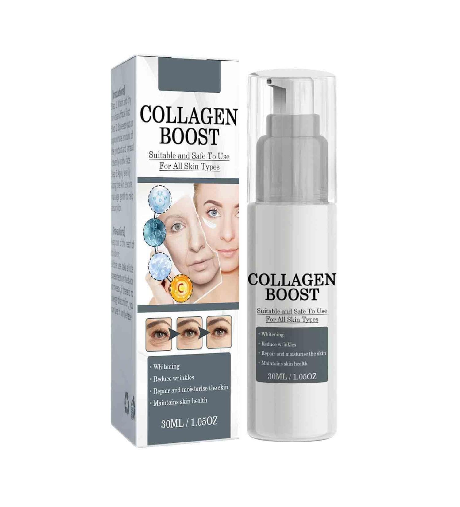  G n rique Collagen Boost Serum Anti-Wrinkle Cream Women Anti-Aging Serum Pore Shrink Hyaluronic Acid Moisturizing Nourish and Whitening Essence (1PC) - Buy Online on GoSupps.com