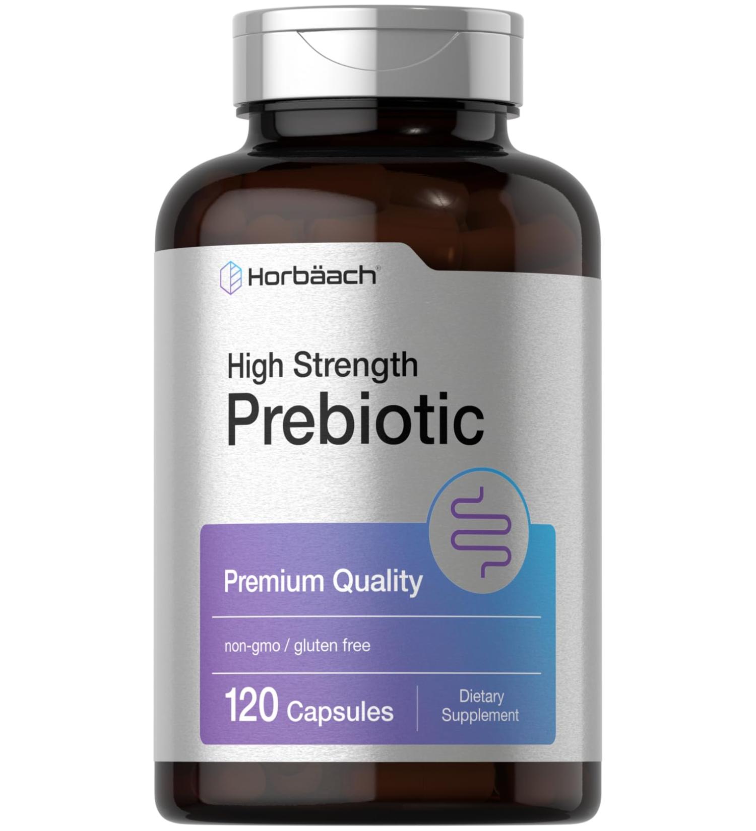 Horb ach Prebiotic for Men and Women | 120 Powder Pills | High Strength & Premium Quality Supplement | Non-GMO & Gluten Free Quick Release Capsules - Buy Online on GoSupps.com