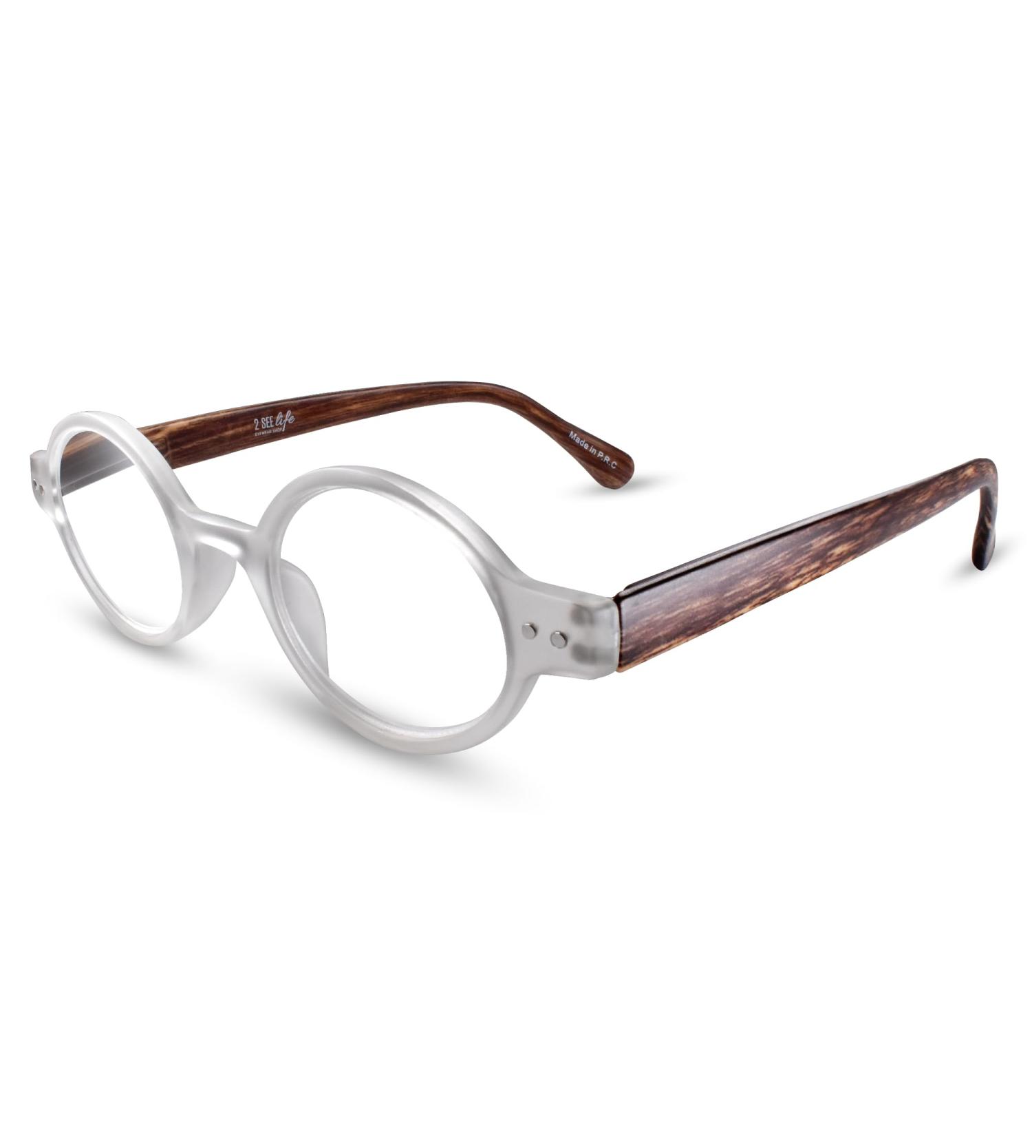 Clear Small Retro Round Reading Glasses for Men & Women - Vintage Style Durable & Comfy - 0.5x Readers Perfect for All Face Shapes - Buy Online on GoSupps.com