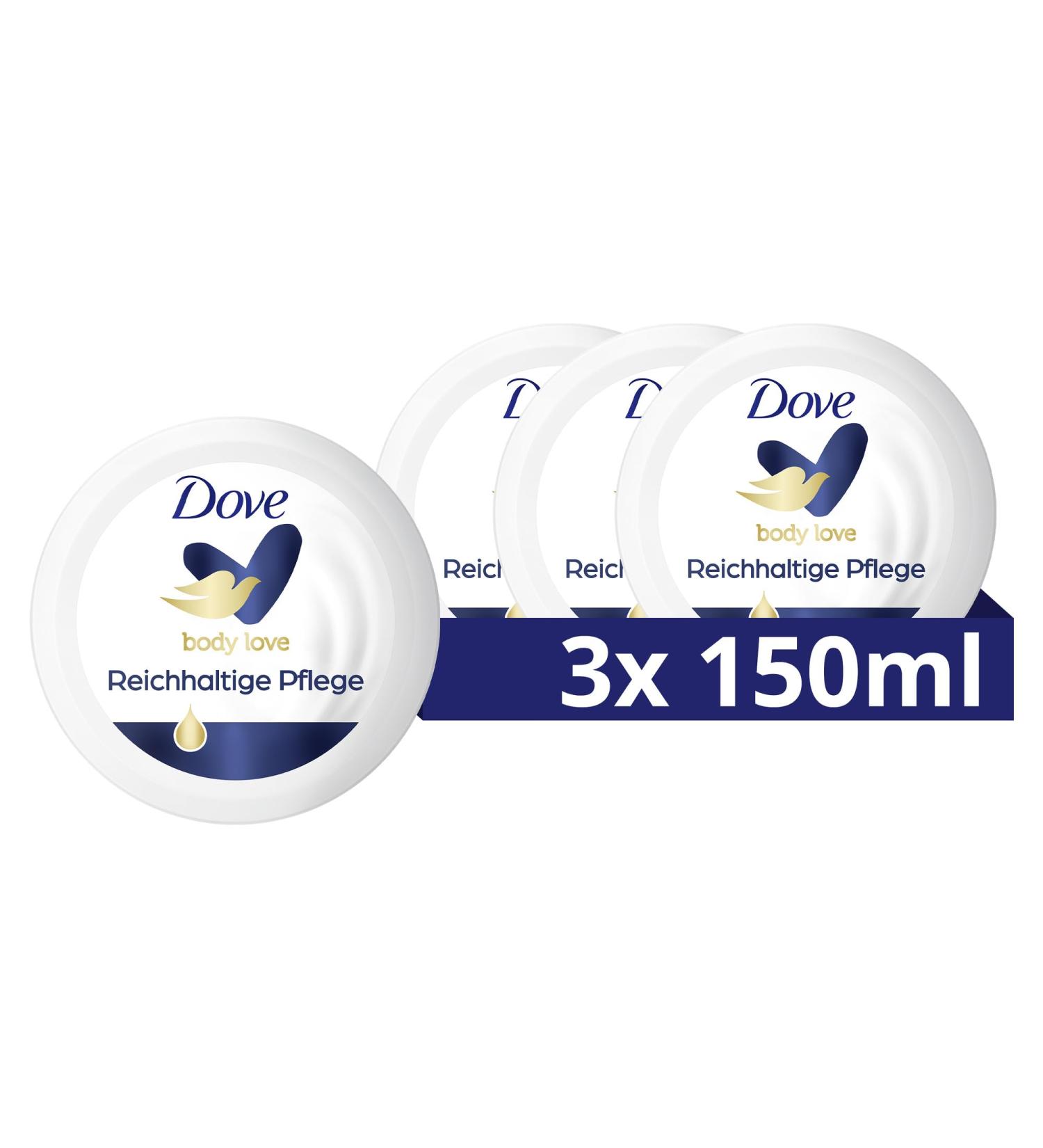 Dove Intensive Cream (3 x 150 ml) - Moisturizing Cream for Soft Skin | Buy Now - Buy Online on GoSupps.com