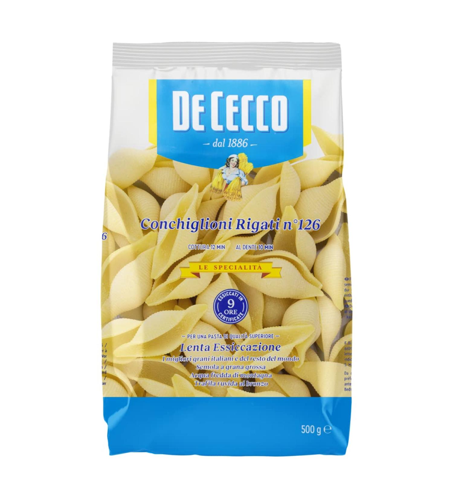 AZIMUTHSHOP PASTA CONCHIGLIONI DE CECCO 500 GR 071780 - Buy Online on GoSupps.com