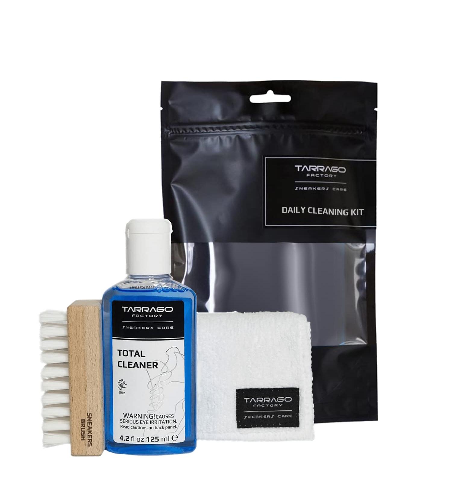 Tarrago DAILY CLEANING KIT - Shoe Cleaner Brush & Microfiber Cloth for Fresh Footwear Care - Buy Online on GoSupps.com