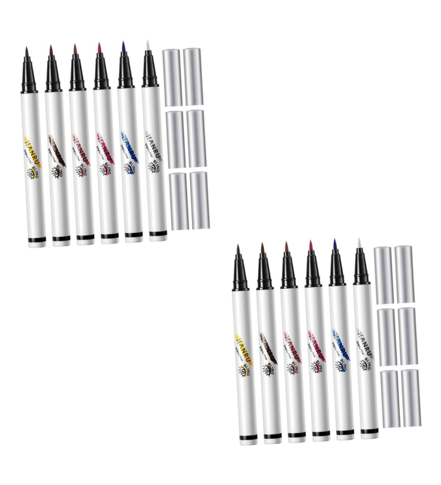 TOVINANNA 12 Pcs Eyeliner Pen for Women Eye Liner Pencils Eyeliner Stencils Make up Miss Abs Liquid Eyeliner - Buy Online on GoSupps.com