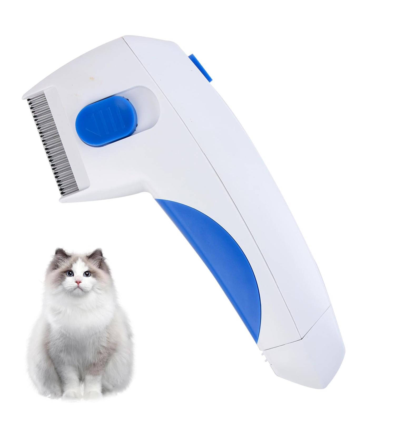 Electric Flea Comb for Cats Dogs - Pet Flea Comb to Kill Fleas and Eggs Electronic Lice Remover Grooming Comb Brush - Buy Online on GoSupps.com