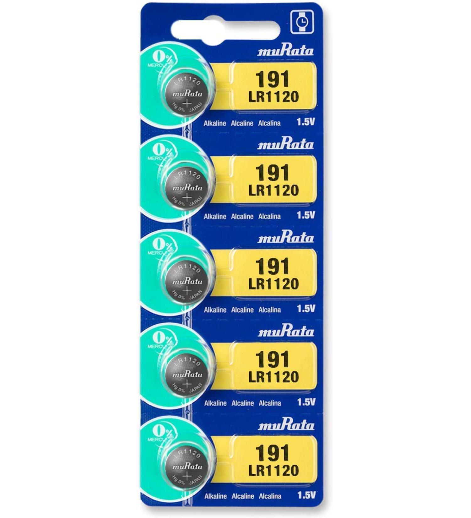 Buy Murata LR1120 AG8 391A 1.55V Alkaline Button Cell - 5 Batteries for Long-Lasting Power | International Shipping Available - Buy Online on GoSupps.com
