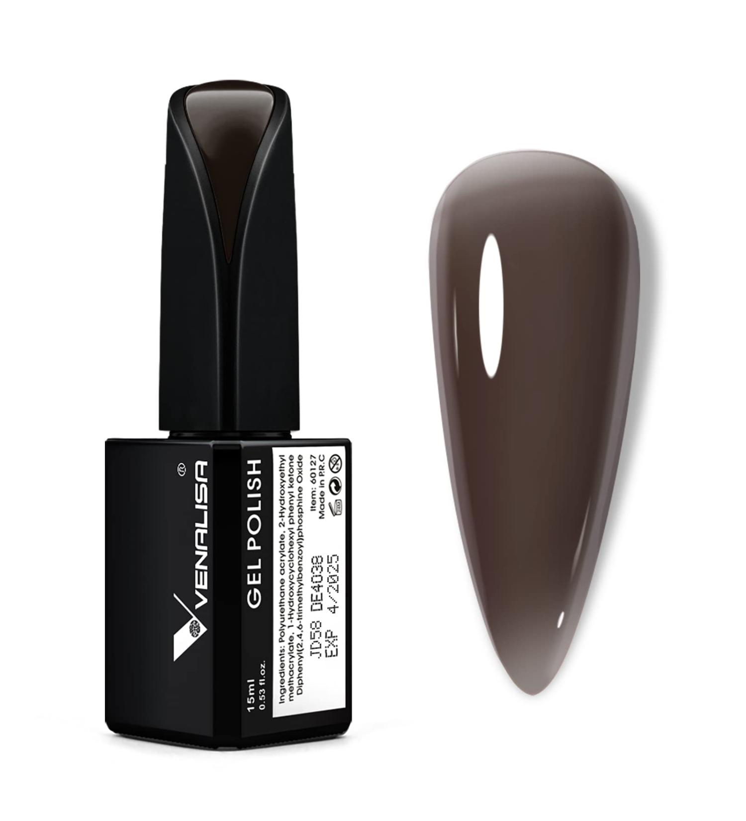 VENALISA 15ml Jelly Translucent Black Gel Nail Polish - Soak Off UV LED for DIY Nail Art - Buy Online on GoSupps.com