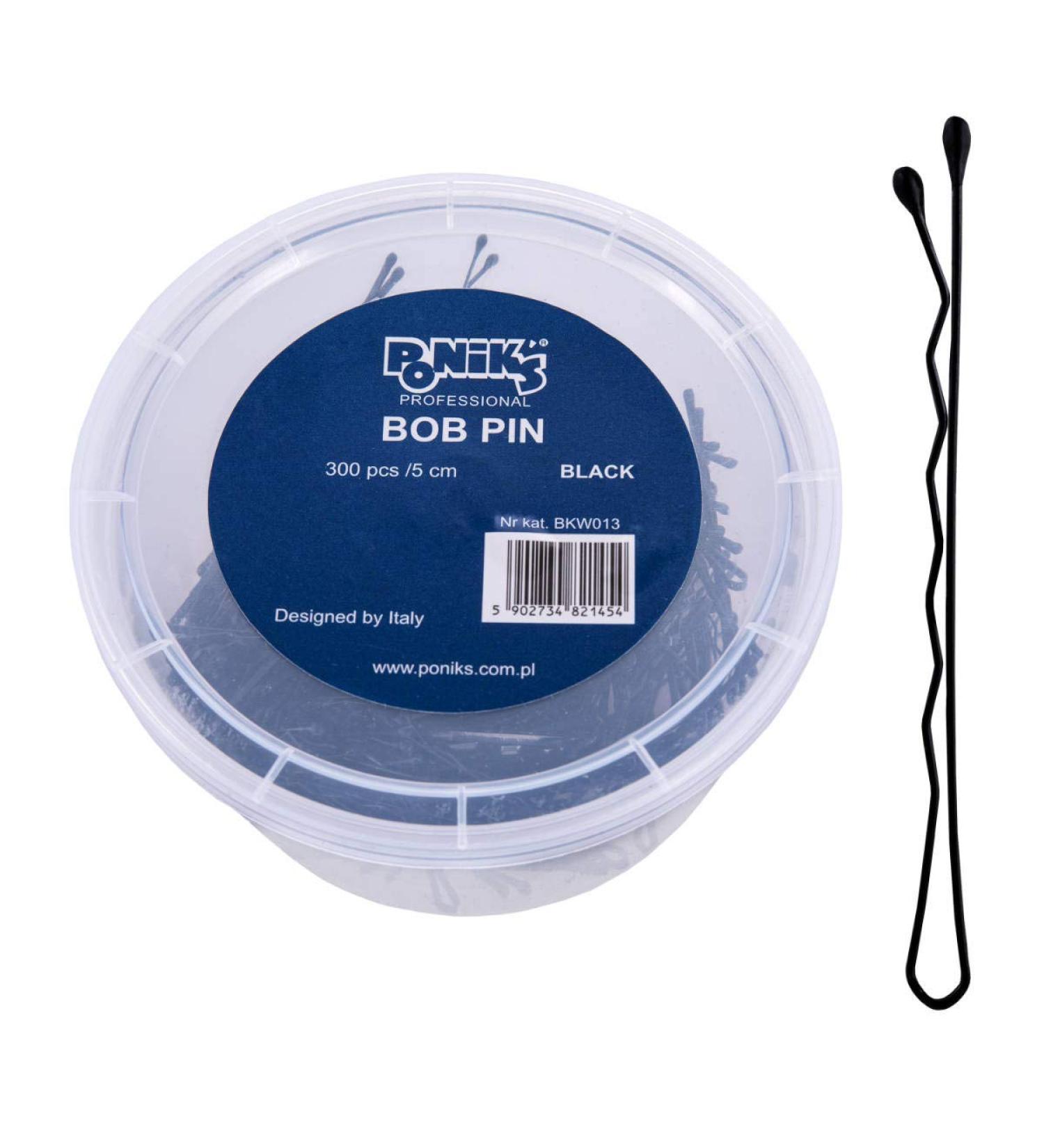 Poniks 300 pcs Metal Bobby Pins - 5 cm Wave Shape Hairpins & Clips - Black Hair Accessories for All Styles - Buy Online on GoSupps.com